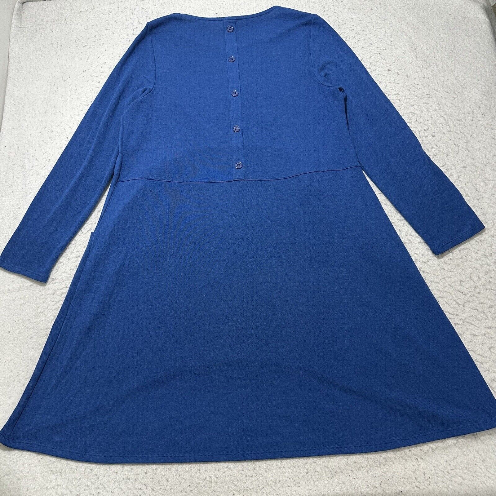 Chicos Chico's Medium A-Line Dress Button Back Long Sleeve Blue Size M / US 6-8 / IT 42-44 - 10 Thumbnail