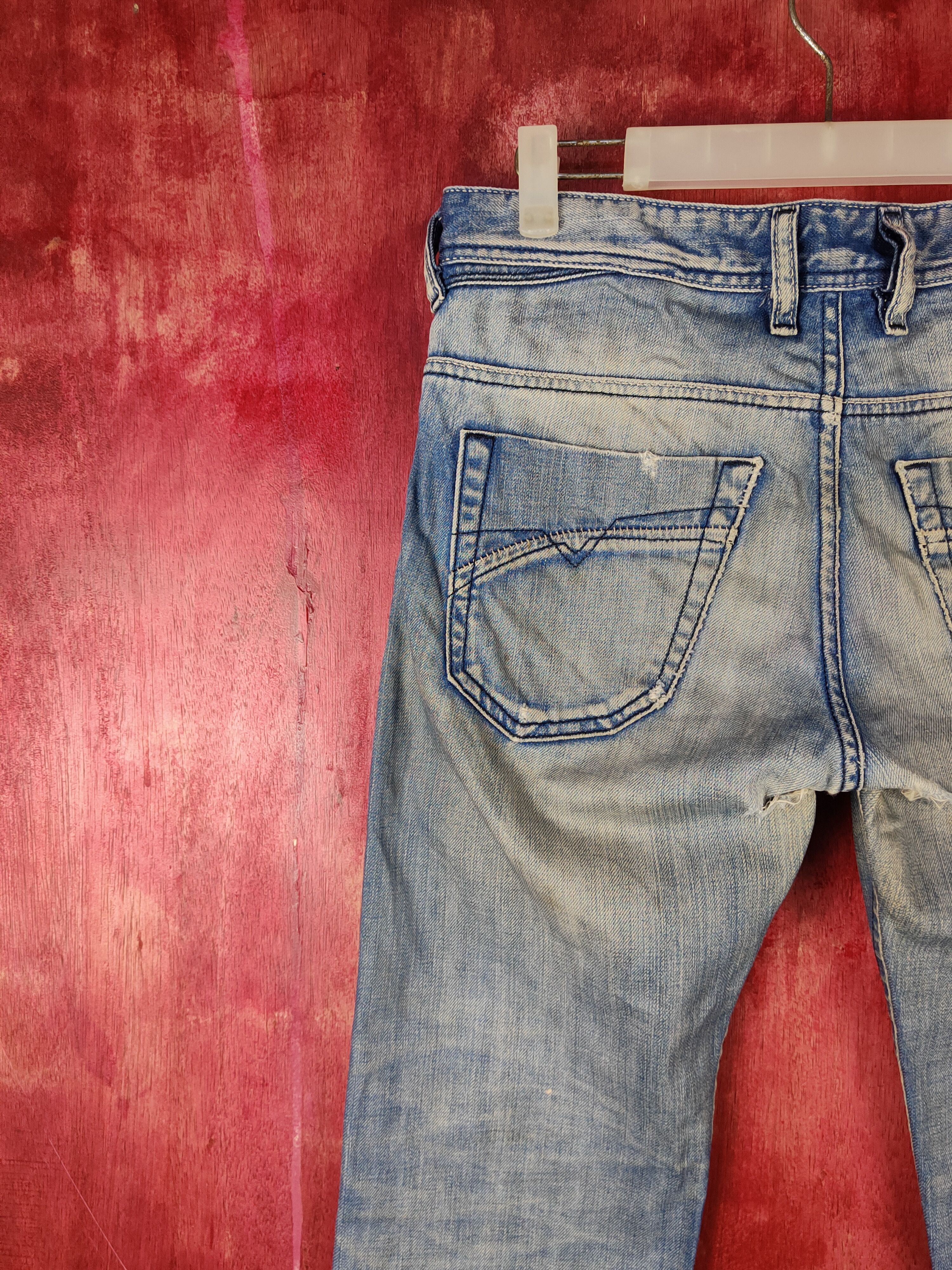 Diesel Diesel Industry Blue Faded Distressed Ripped Jeans #S2052 Size US 29 - 10 Thumbnail