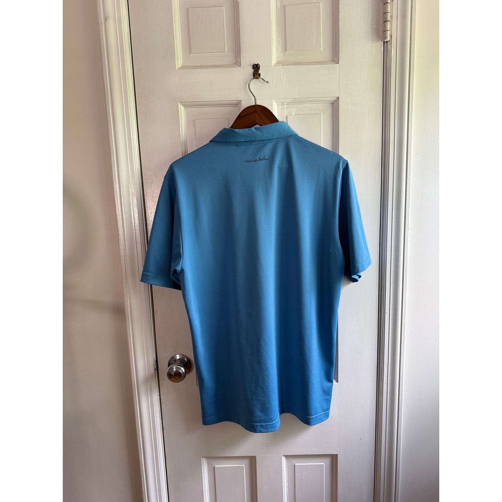TravisMathew Travis Mathew Men’s Medium Golf Polo Blue Heather Geometric Size US M / EU 48-50 / 2 - 5 Thumbnail