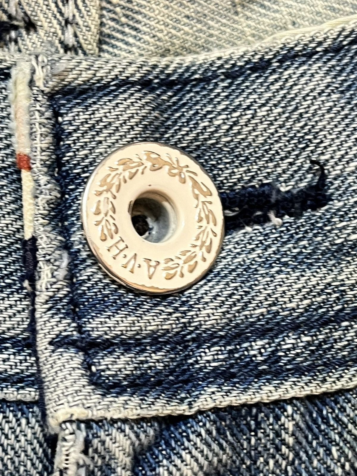 Hysteric Glamour Vintage A.V.H Baggy Skater Mudwash Distressed Denim Size US 33 - 9 Thumbnail