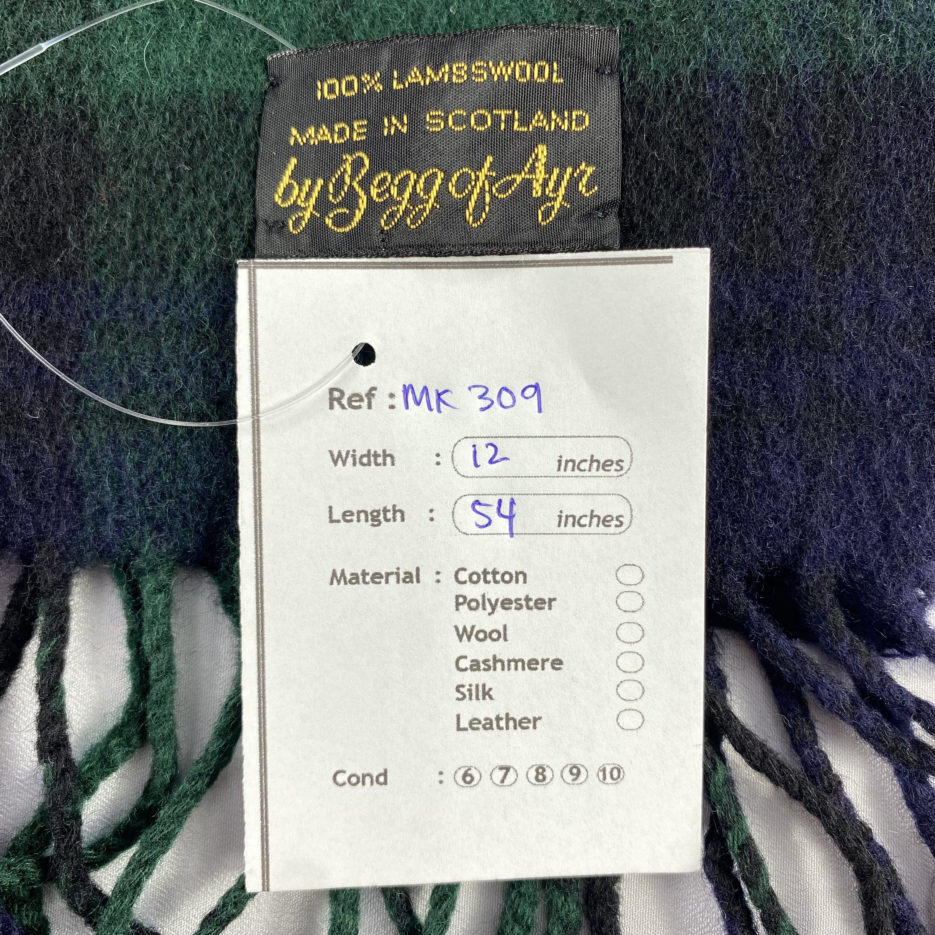 Begg x Co Vintage Begg Scarf Neck Wrap Wool Muffler Size ONE SIZE - 5 Thumbnail