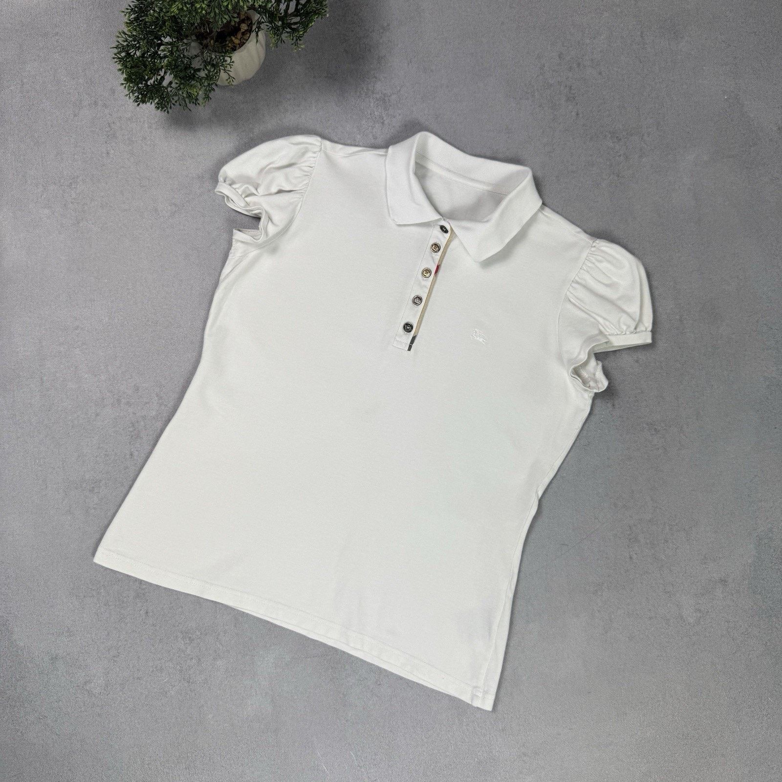 Burberry Burberry Women Polo T Shirt Size S White Size S / US 4 / IT 40 - 1 Thumbnail