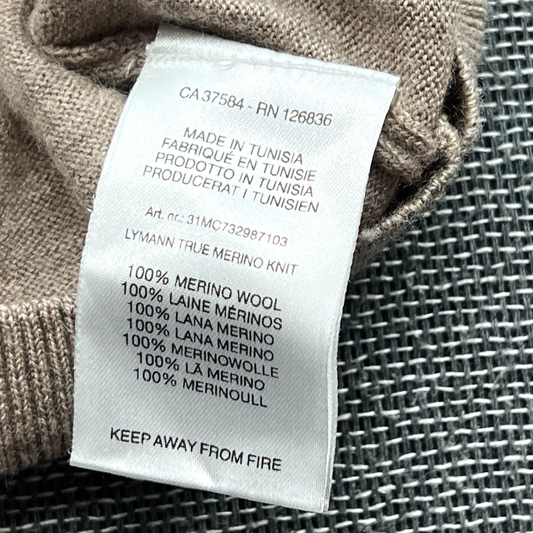 J.Lindeberg J. Lindeberg Mens Jumper XL 100% Merino Wool Beige V-Neck Pullover Sweater Shirt? Size US XL / EU 56 / 4 - 4 Thumbnail