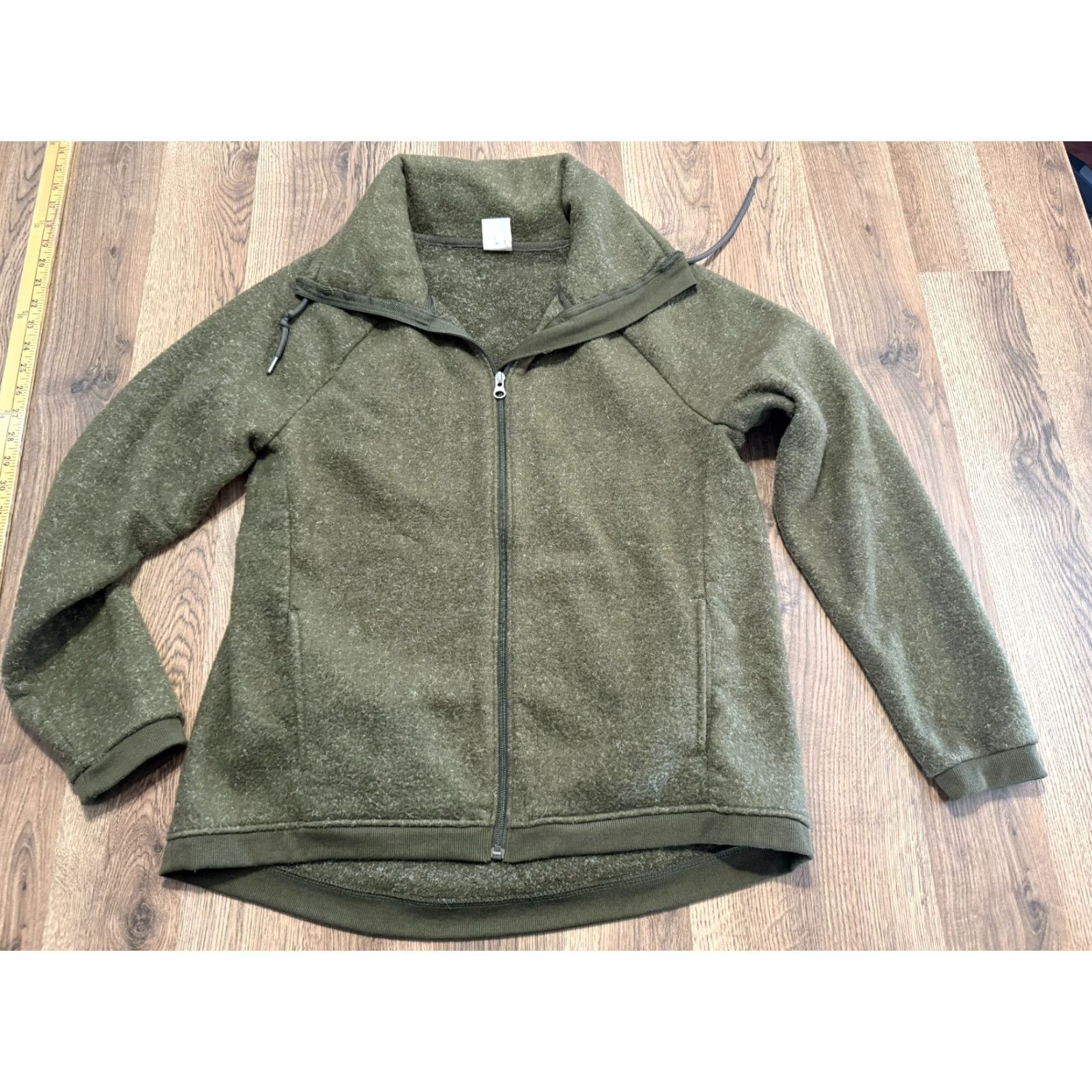 Avia AVIA Sweater Women's Size Medium Green Full Zip Drawstring Long Sleeve Size M / US 6-8 / IT 42-44 - 2 Thumbnail