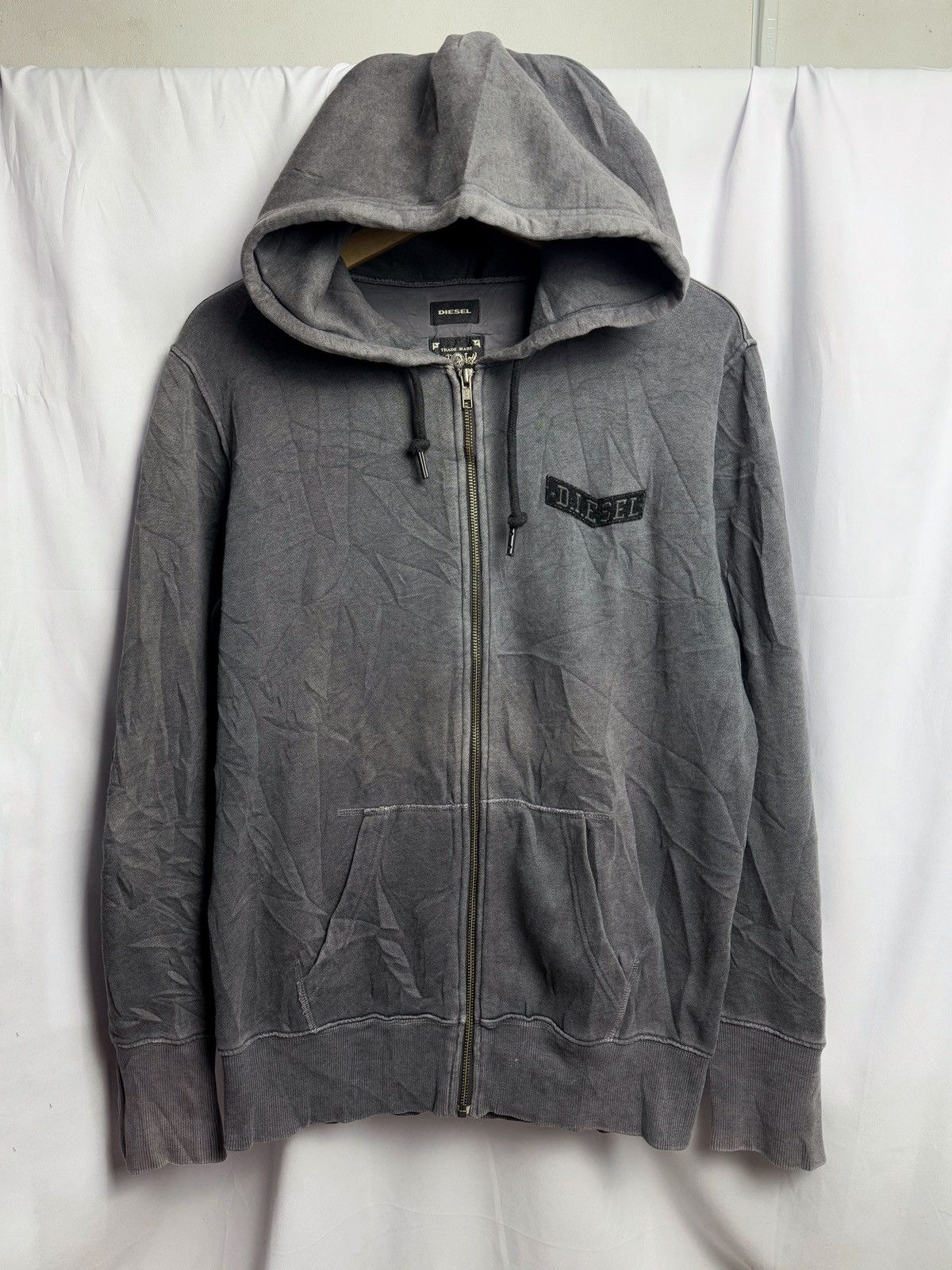 If Six Was Nine × Japanese Brand × Le Grande Bleu (L.G.B.) Faded Diesel Patch Hoodie Size US L / EU 52-54 / 3 - 1 Thumbnail