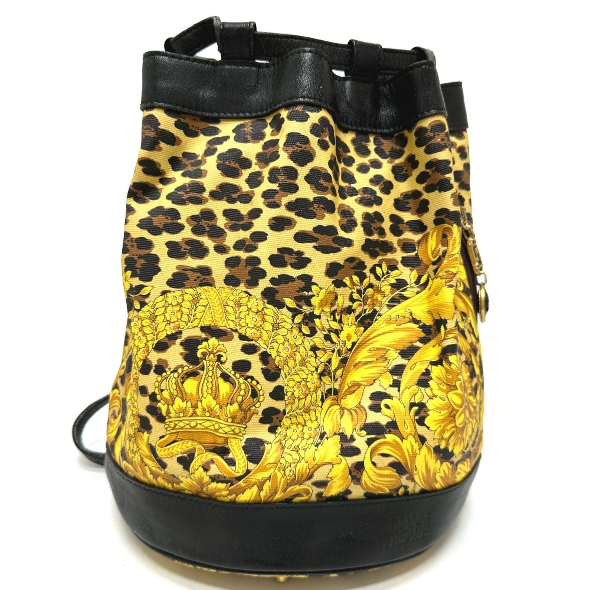Versace Versace vintage Shoulder Shoulder Bag yellow Black Size ONE SIZE - 1 Thumbnail