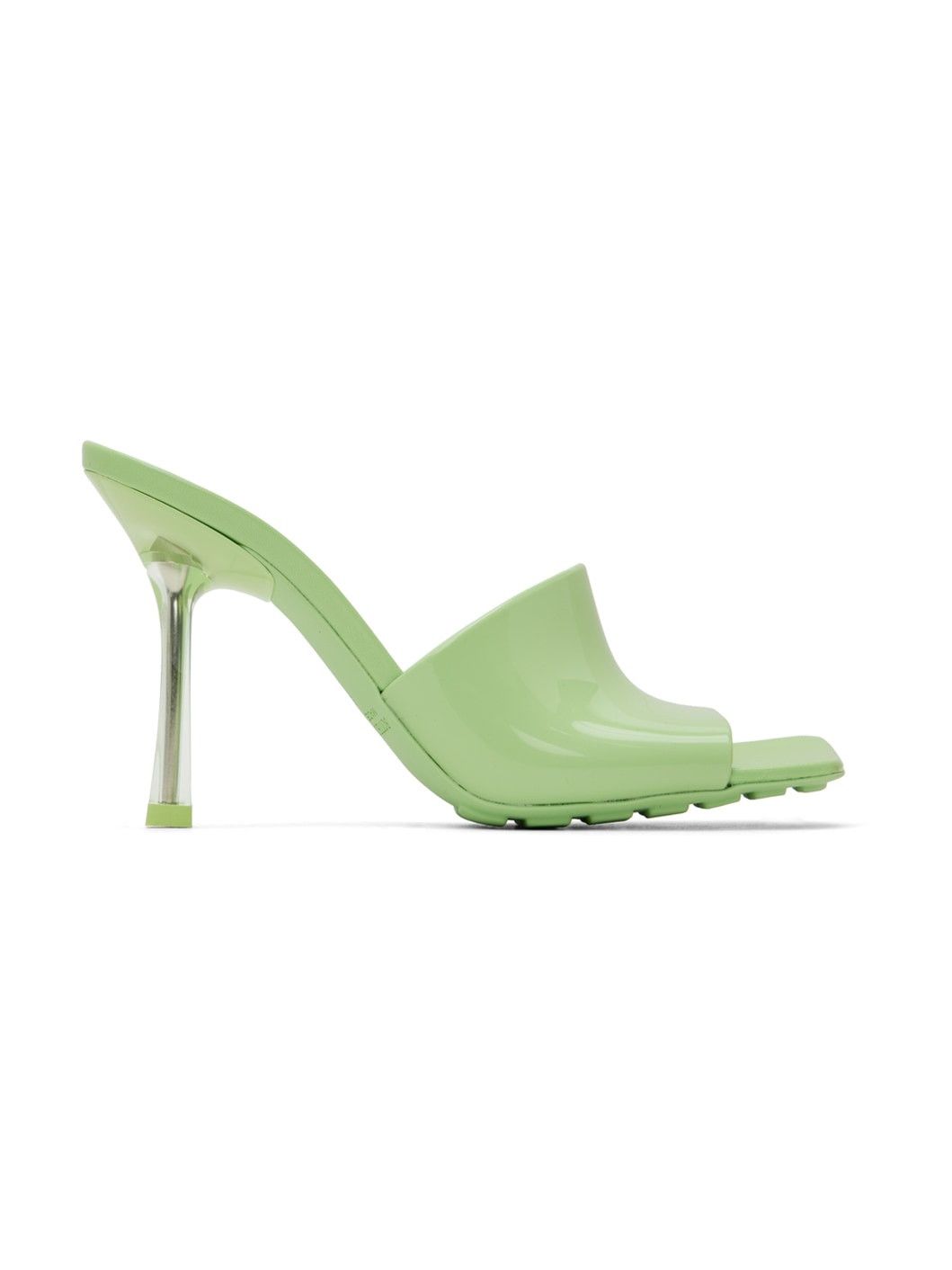 stretch pvc slide sandals pistachio