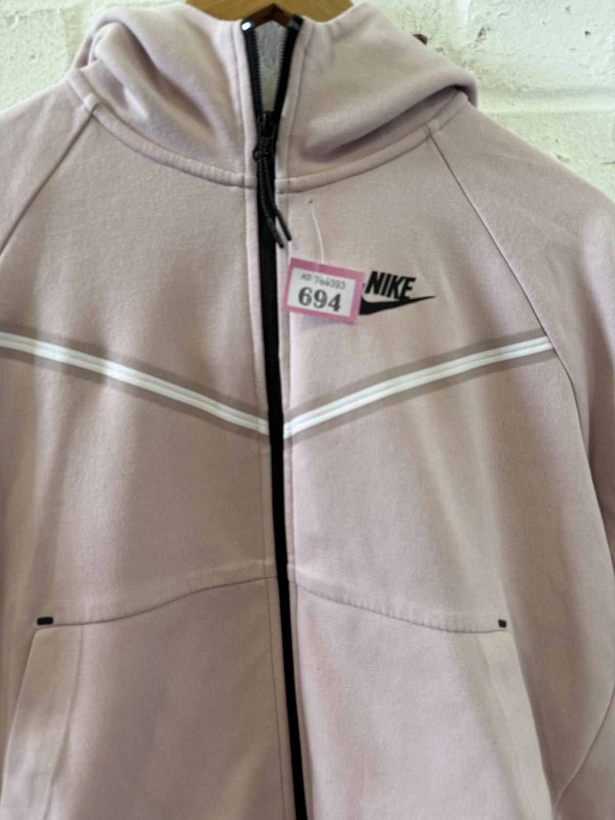 Nike Nike Women's Pink Full-Zip Hoodie Sweatshirt Size S / US 4 / IT 40 - 2 Thumbnail