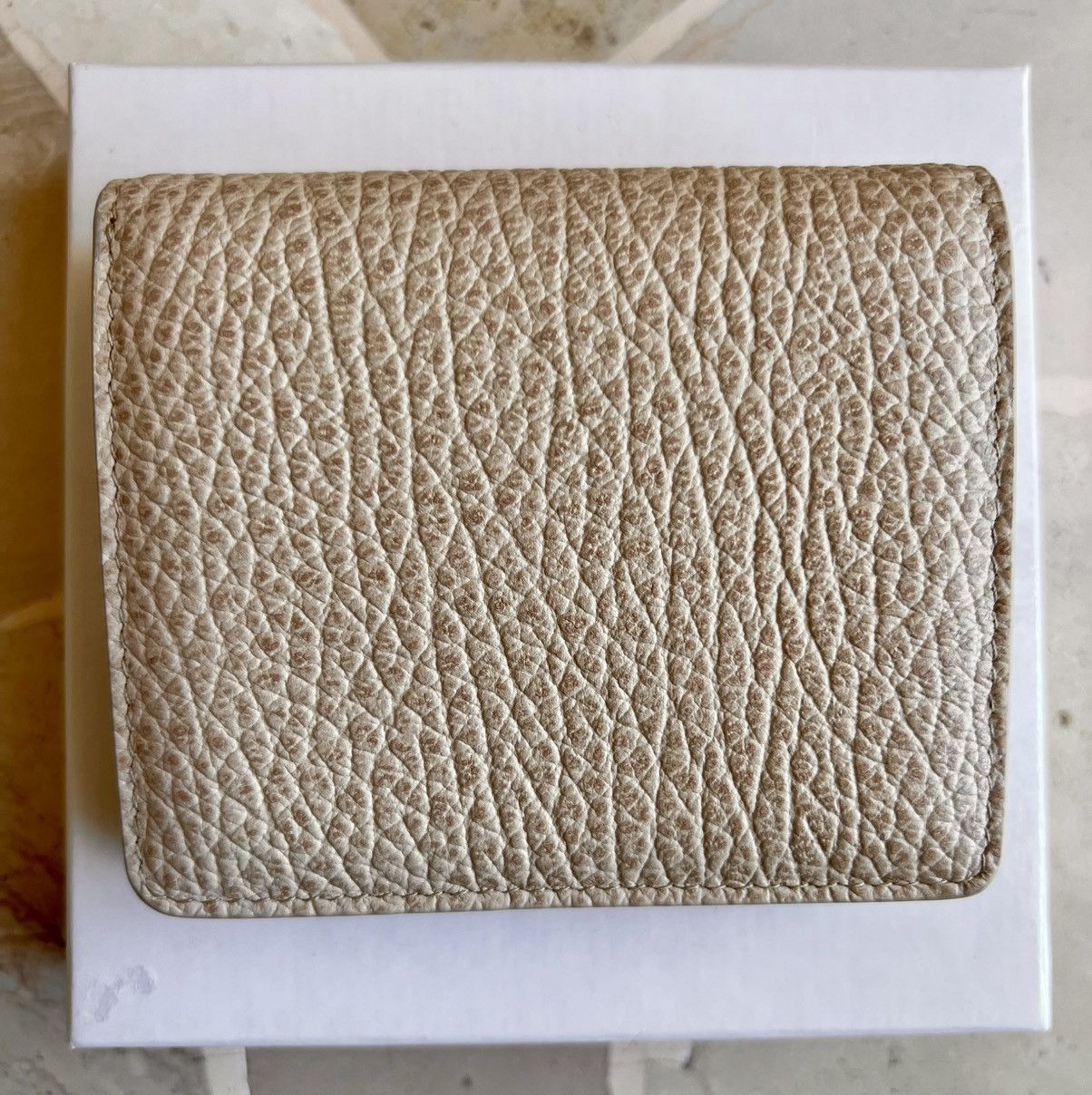 Maison Margiela Maison Margiela Leather Wallet Beige grain 11 cards holder Size ONE SIZE - 2 Thumbnail