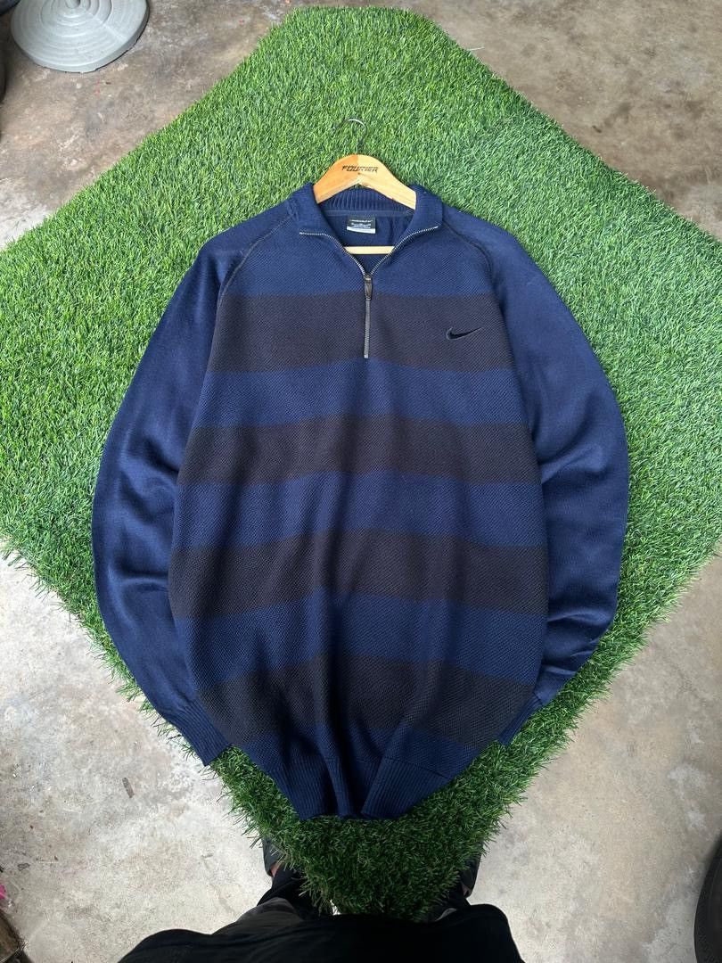Designer × Nike NIKE GOLF STRIPE KNIT HALFZIPPER Size US XL / EU 56 / 4 - 1 Thumbnail