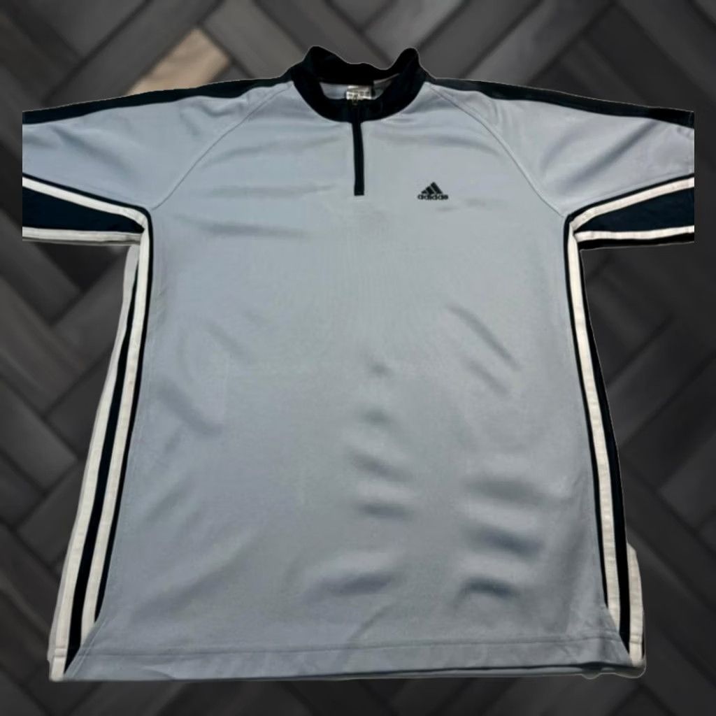 Adidas Adidas Roland Garros Men’s Light Blue 1/4 Zip Tennis Shirt M Size US M / EU 48-50 / 2 - 1 Thumbnail