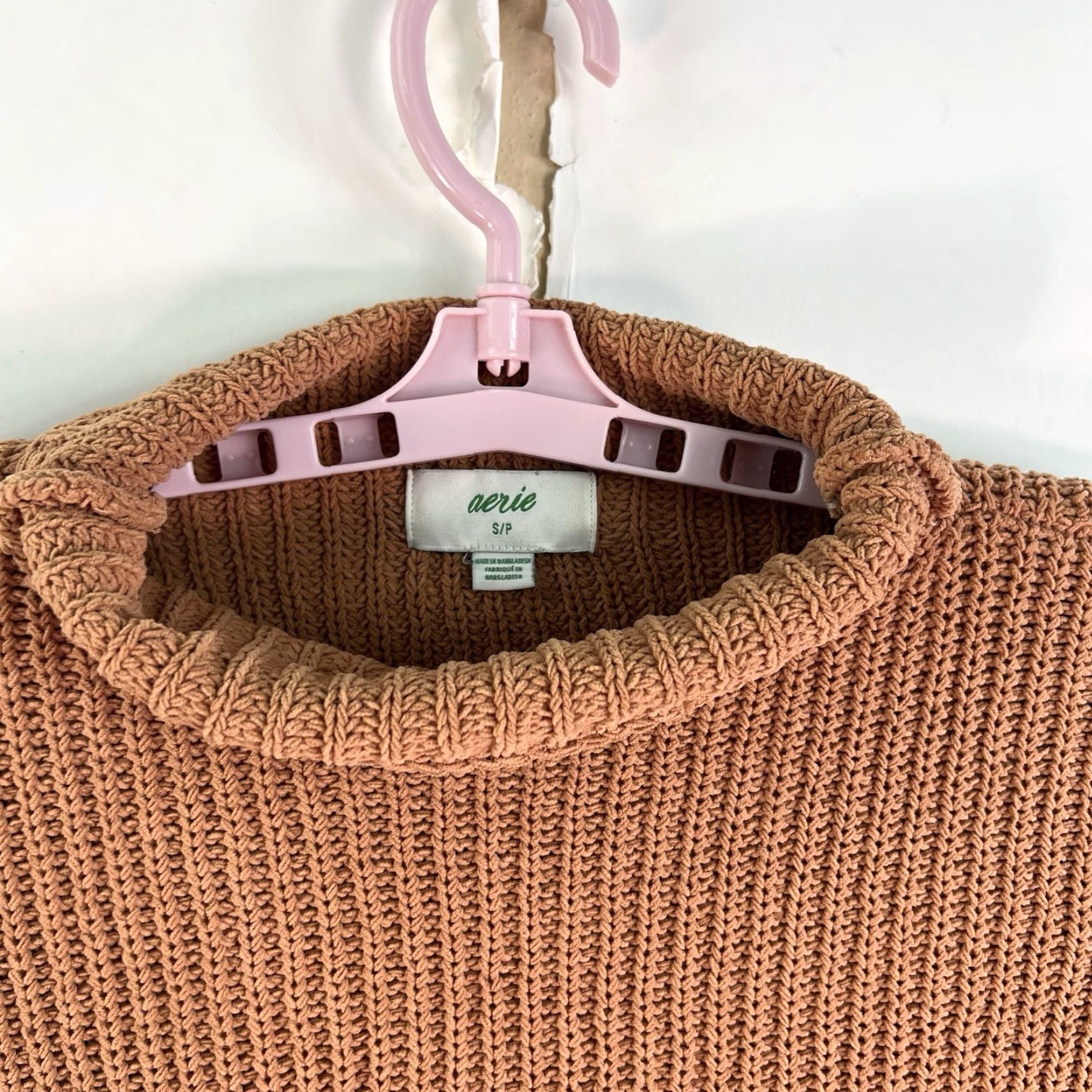 Vintage Aerie Open Knit Oversized Sweater Womens Size S Brown Size S / US 4 / IT 40 - 3 Thumbnail