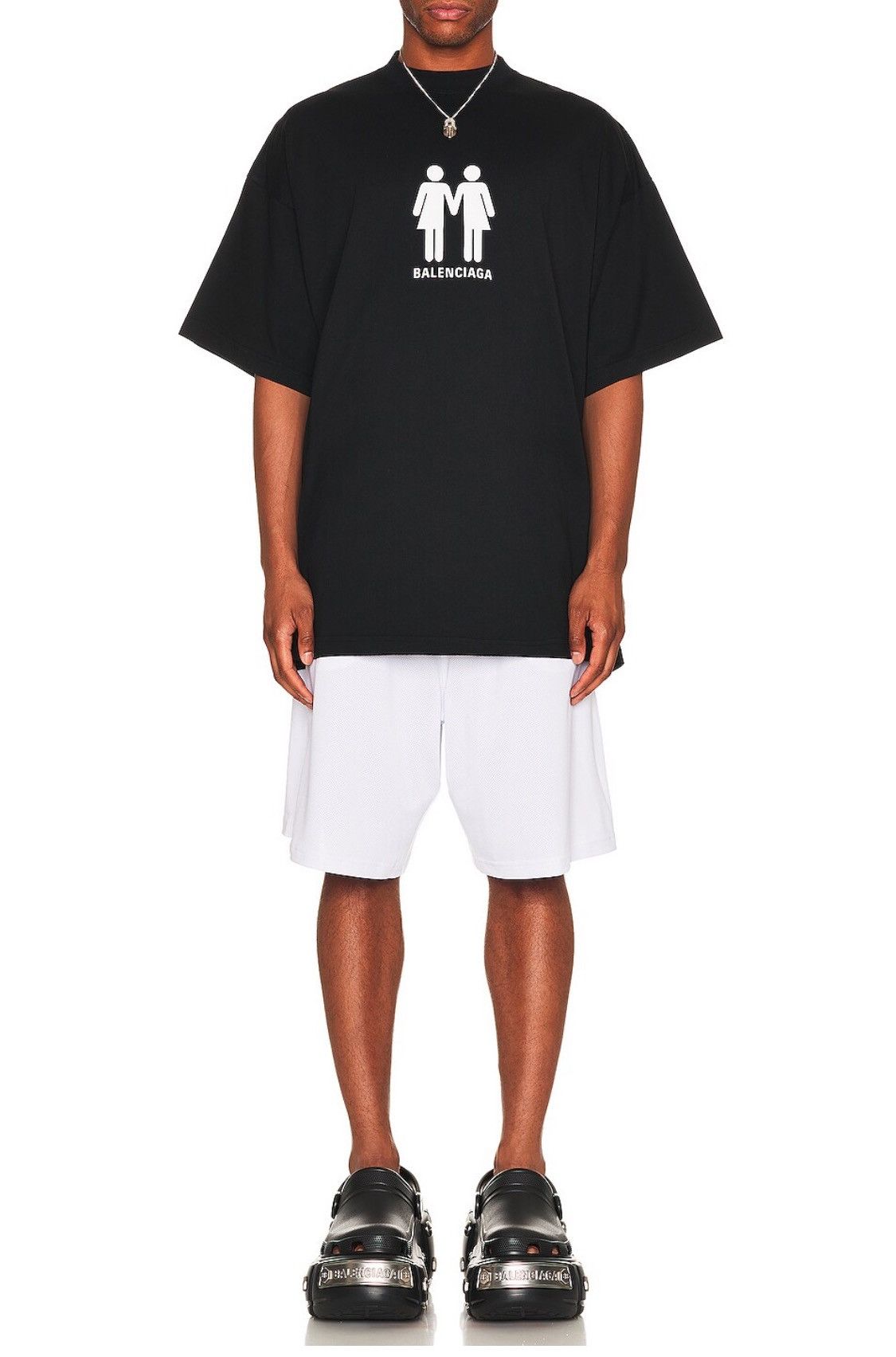 image of Balenciaga Jersey Short in White, Men's (Size 30)