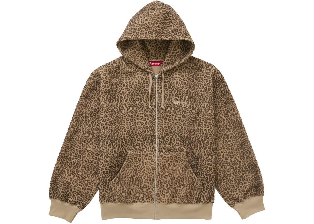 Supreme Supreme | Pilled Zip Up Hooded Sweatshirt (Cheetah Print