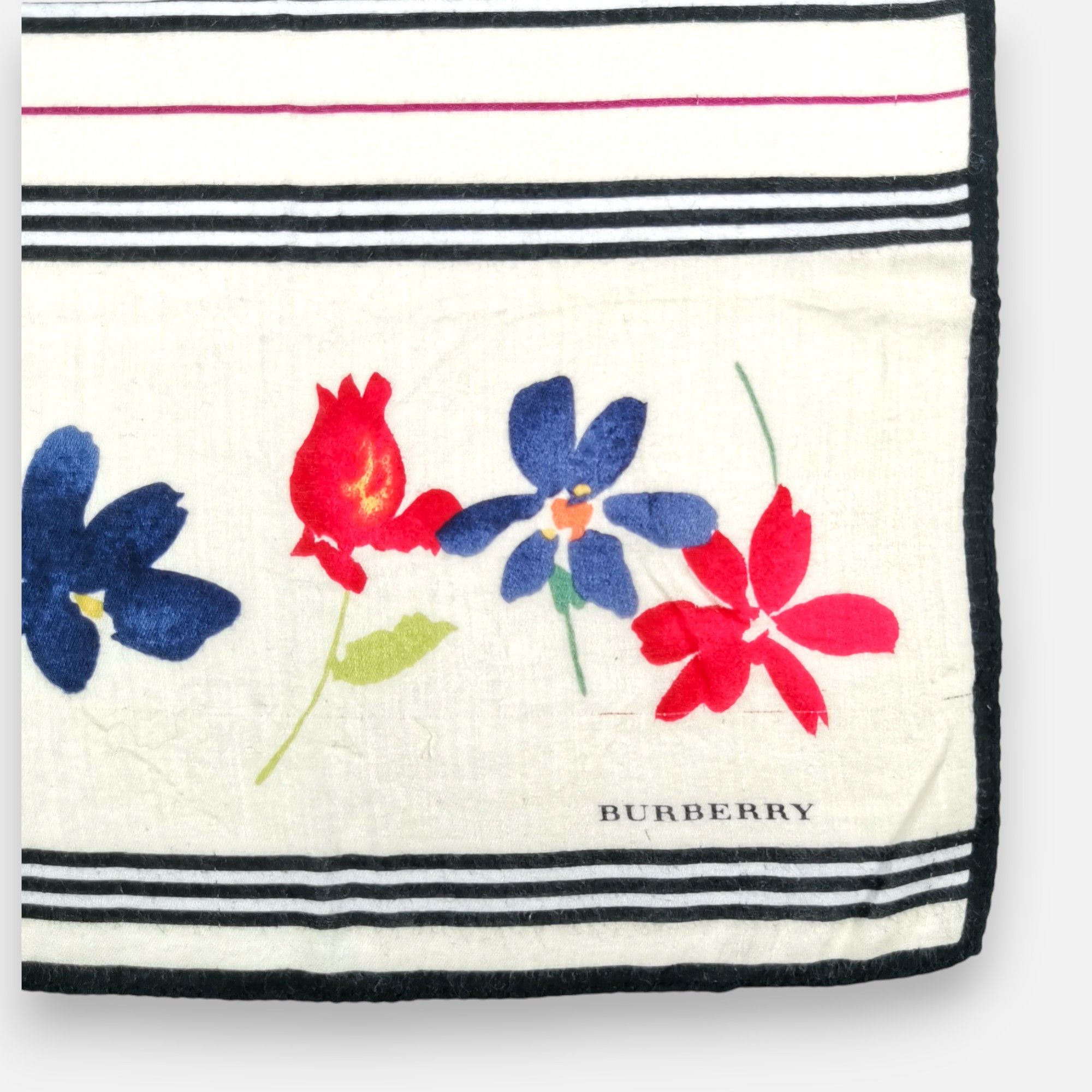 Burberry Vintage Burberry Handkerchief Pocket Square Bandana Size ONE SIZE - 4 Thumbnail