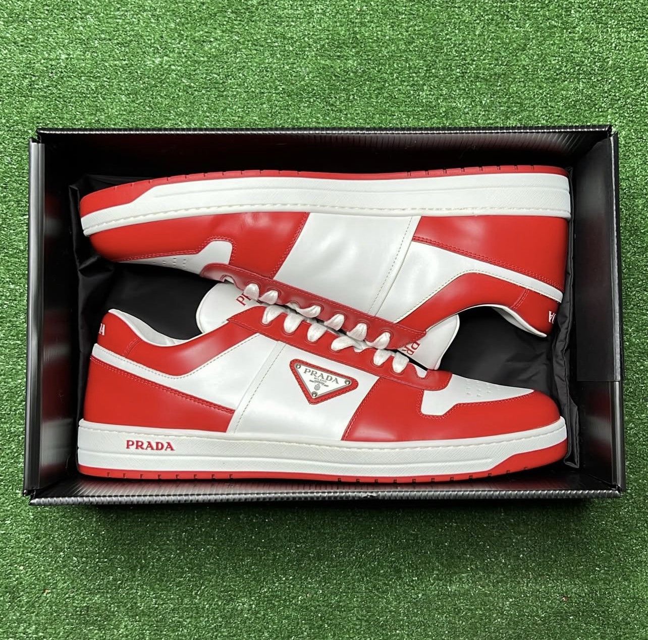 Prada Prada Downtown Leather ‘White Lacquer Red’ Size US 12.5 / EU 45-46 - 1 Thumbnail