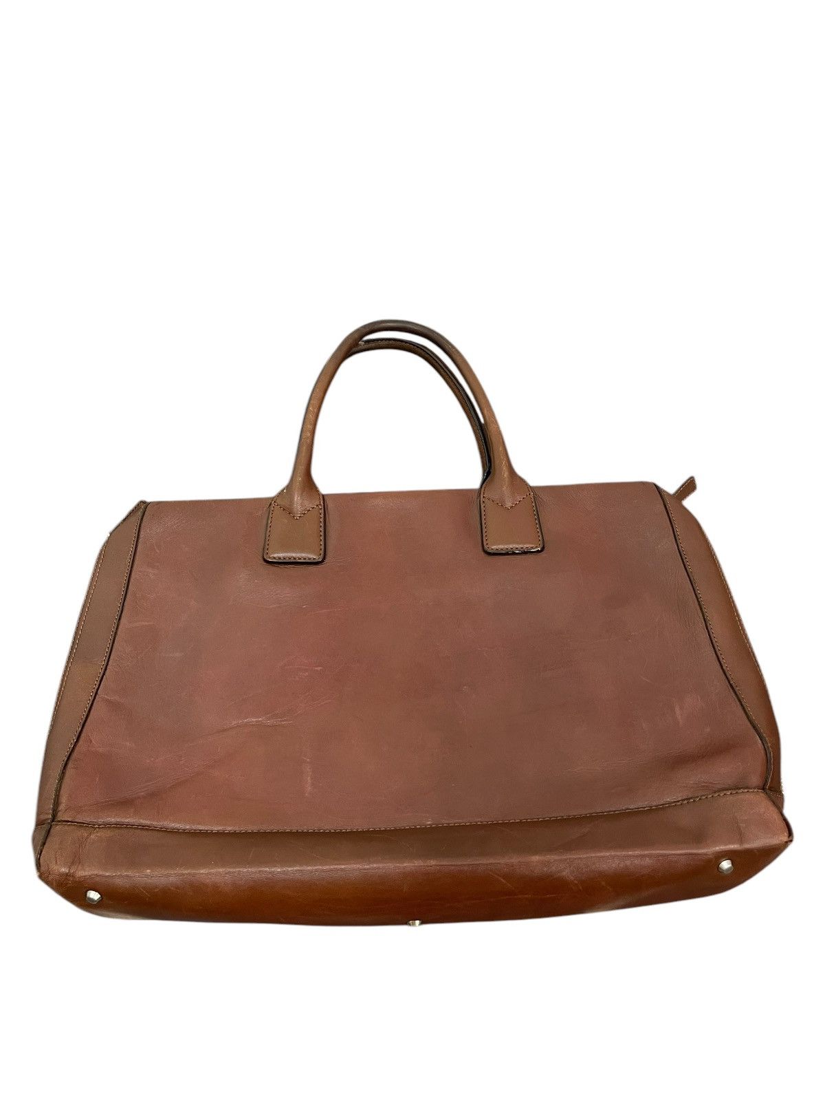Japanese Brand Full Leather Patina The Suit Company Brief Bag 2🟩0 Size ONE SIZE - 4 Thumbnail