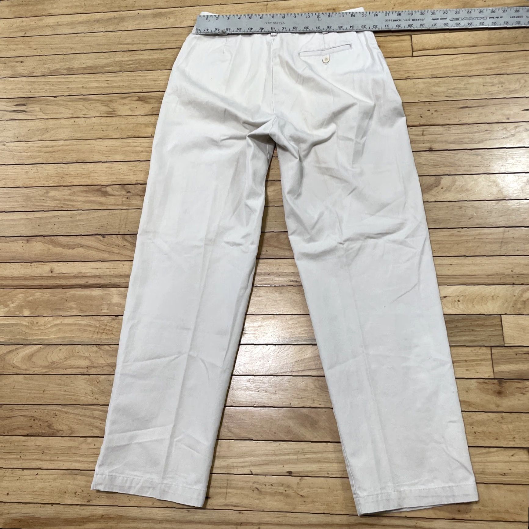Calvin Klein VINTAGE Calvin Klein Jeans Pants Womens 10 Cream Khaki Flat Straight VTG Y2K Mauritius W30xL30 Size 32" / US 10 / IT 46 - 7 Thumbnail
