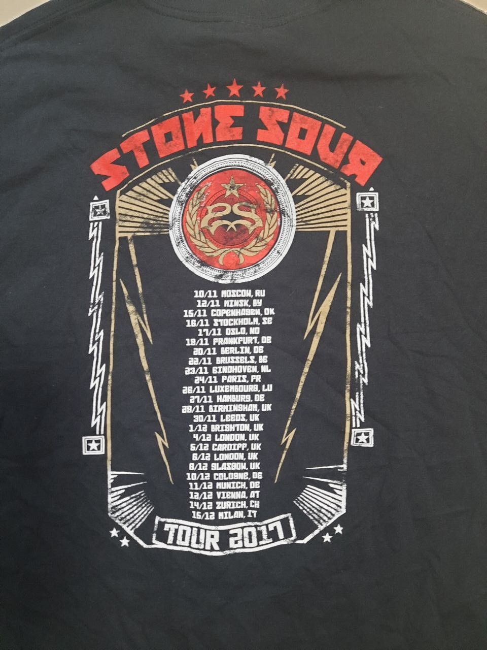 Band Tees × Gildan Gildan Stone Sour Tour 2017 T-Shirt Size US XL / EU 56 / 4 - 8 Thumbnail