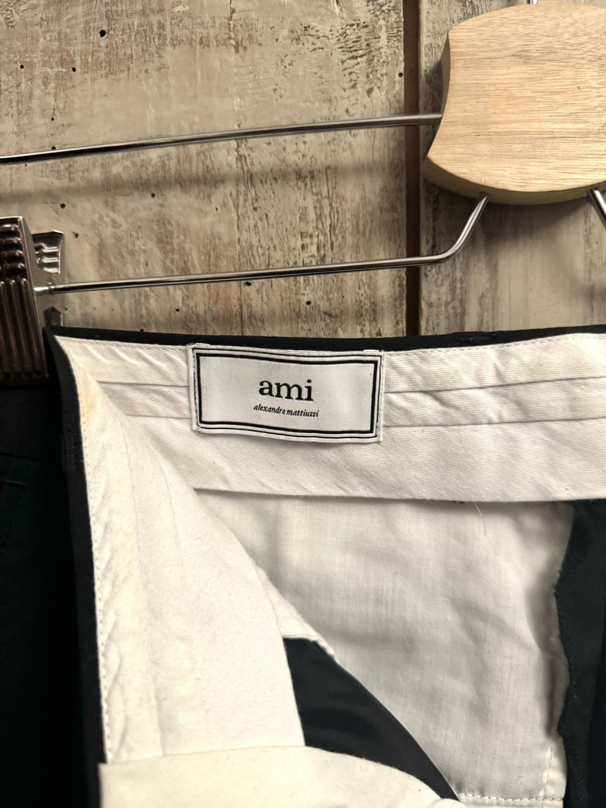 AMI Ami paris men 36 xs black wool tailored pants Size US 28 / EU 44 - 2 Thumbnail