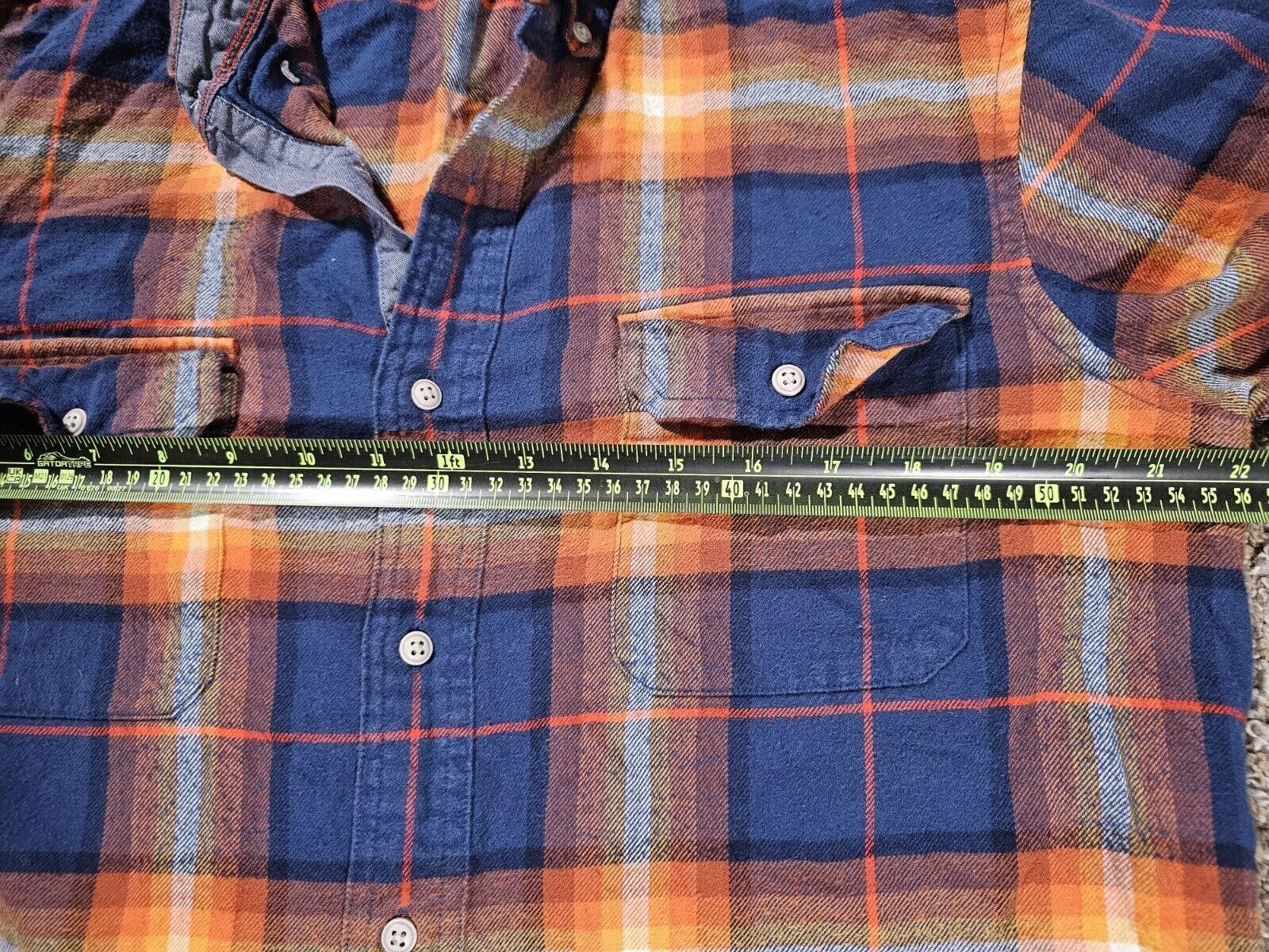 Nautica Nautica Long Sleeve Button Up Flannel Shirt Orange Blue M Size US M / EU 48-50 / 2 - 6 Thumbnail