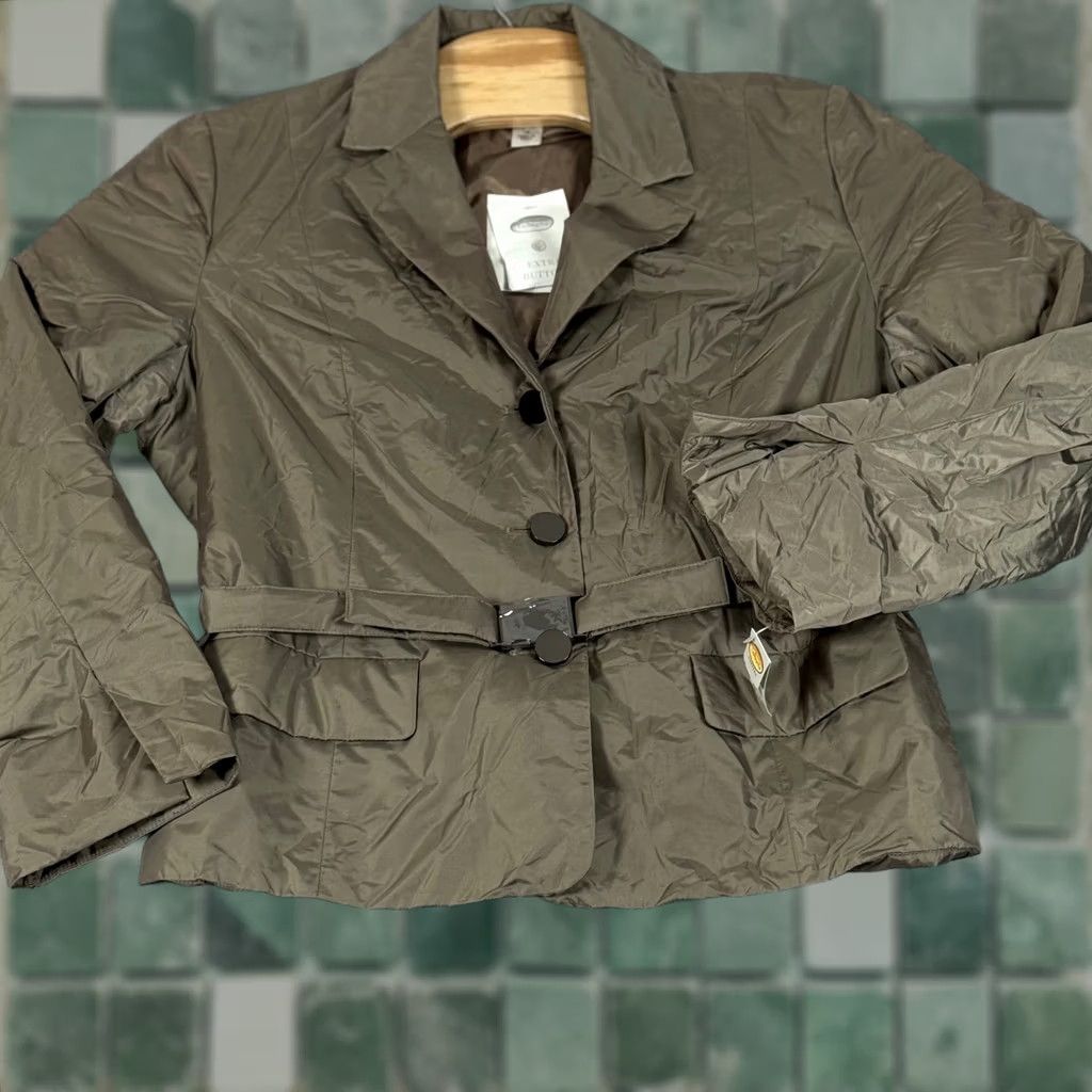 Talbots VINTAGE Talbots Petites 16P Belted Blazer Jacket Lightweight Fall Coat Outerwear NWT Size XXL / US 16-18 / IT 52-54 - 1 Thumbnail