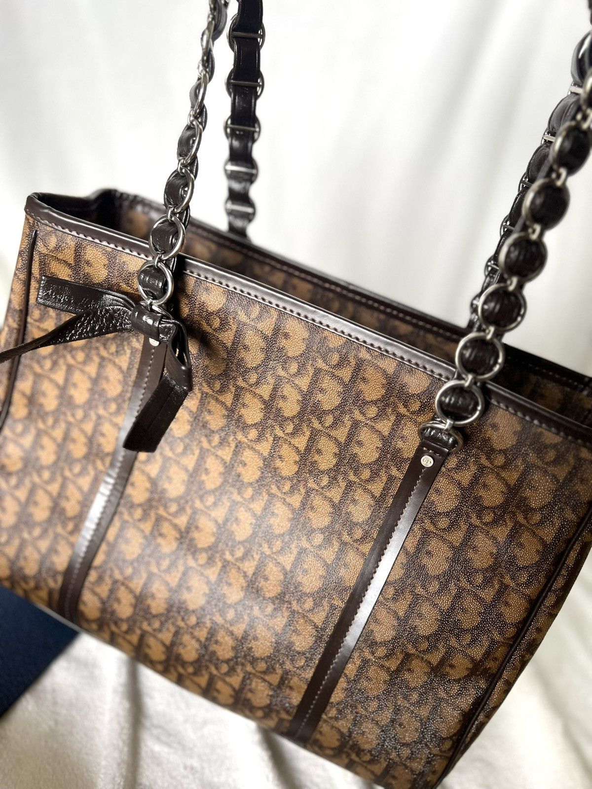 Dior Dior Trotter Brown Canvas Tote Bag Size ONE SIZE - 6 Thumbnail