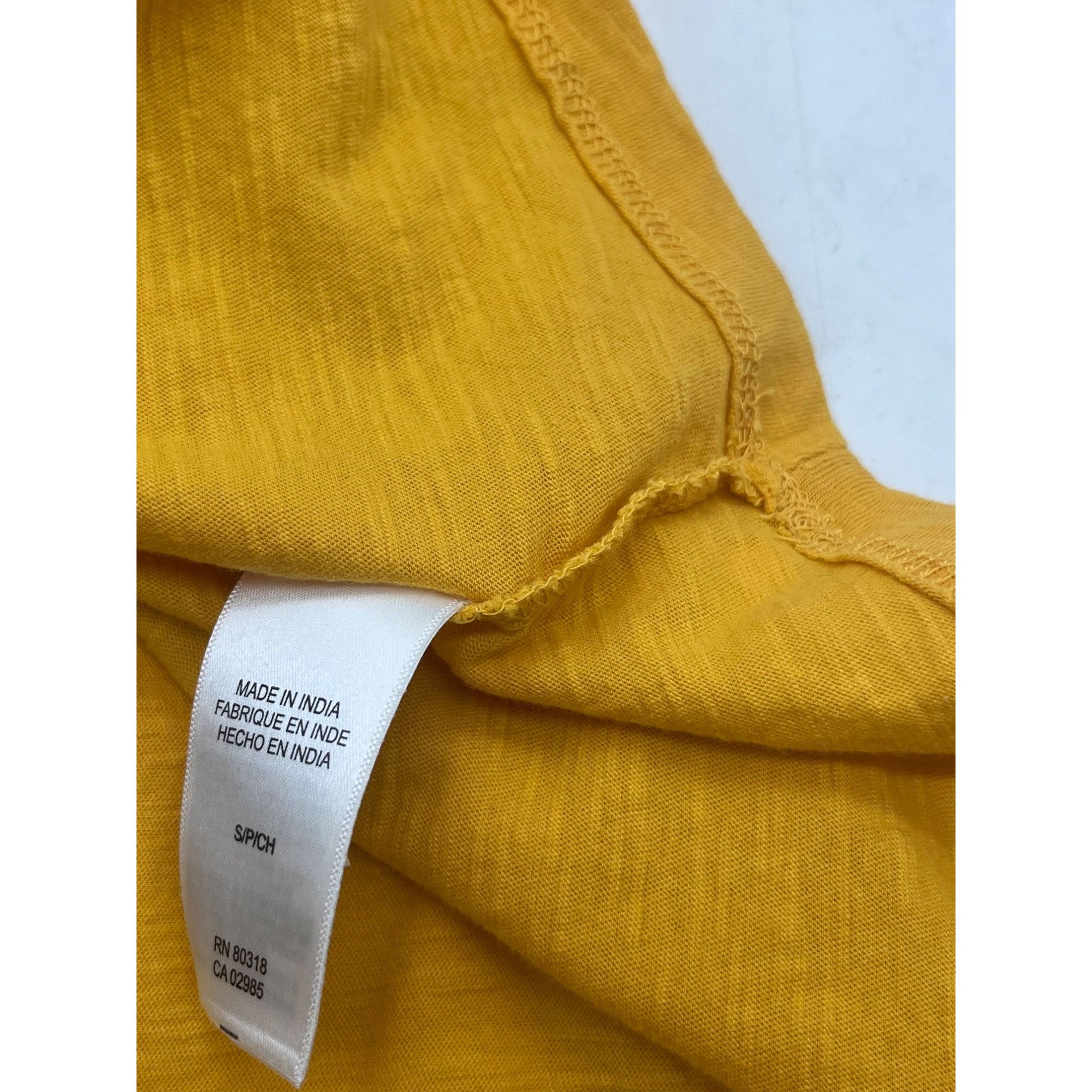 Lucky Brand Lucky Brand women’s Eyelet-sleeve cotton top, warm yellow, S Size S / US 4 / IT 40 - 8 Thumbnail