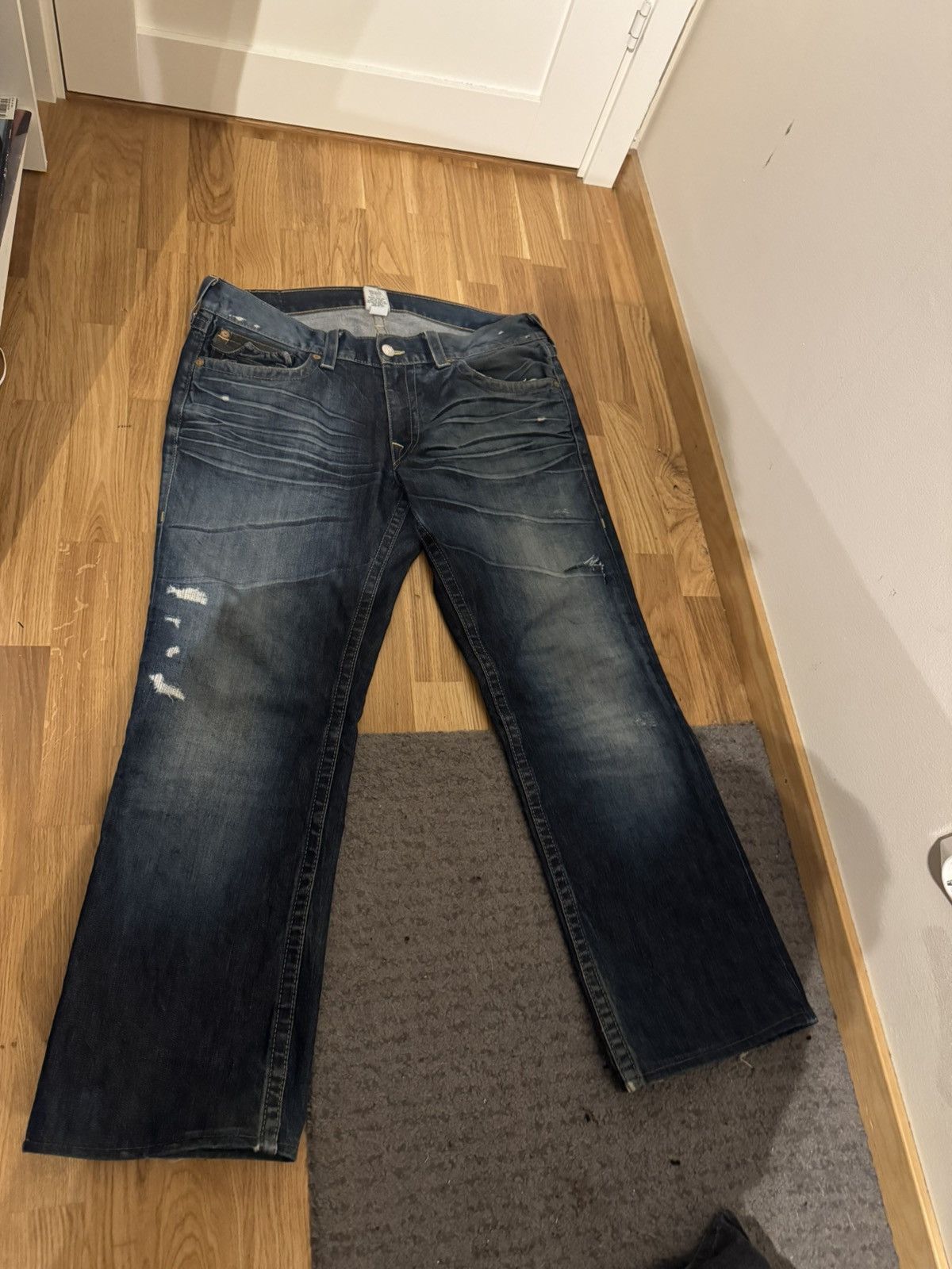True Religion True religion leather flap distressed jeans Size US 34 / EU 50 - 2 Thumbnail