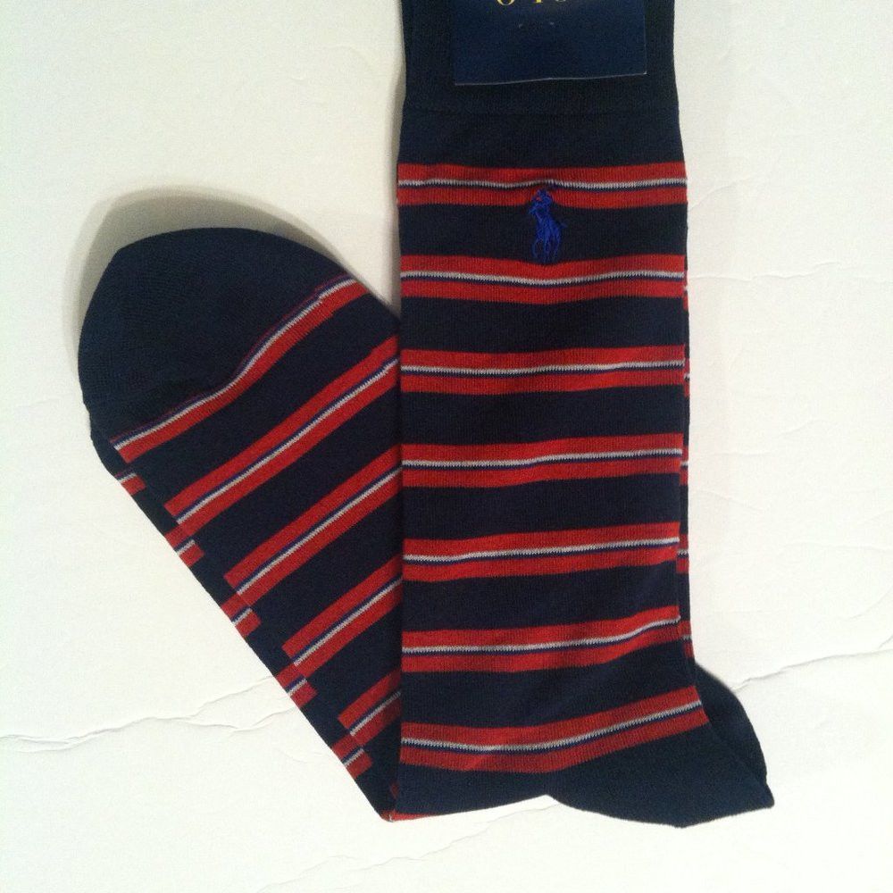 Polo Ralph Lauren POLO RALPH LAUREN MENS NEW DRESS SOCKS FIT SHOE SIZE: 7-12 Size ONE SIZE - 1 Thumbnail