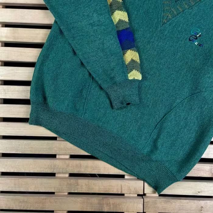 Carlo Colucci × Vintage Mens Sweater Pullover Carlo Colucci Vintage V Neck Size M/L Size US M / EU 48-50 / 2 - 3 Thumbnail