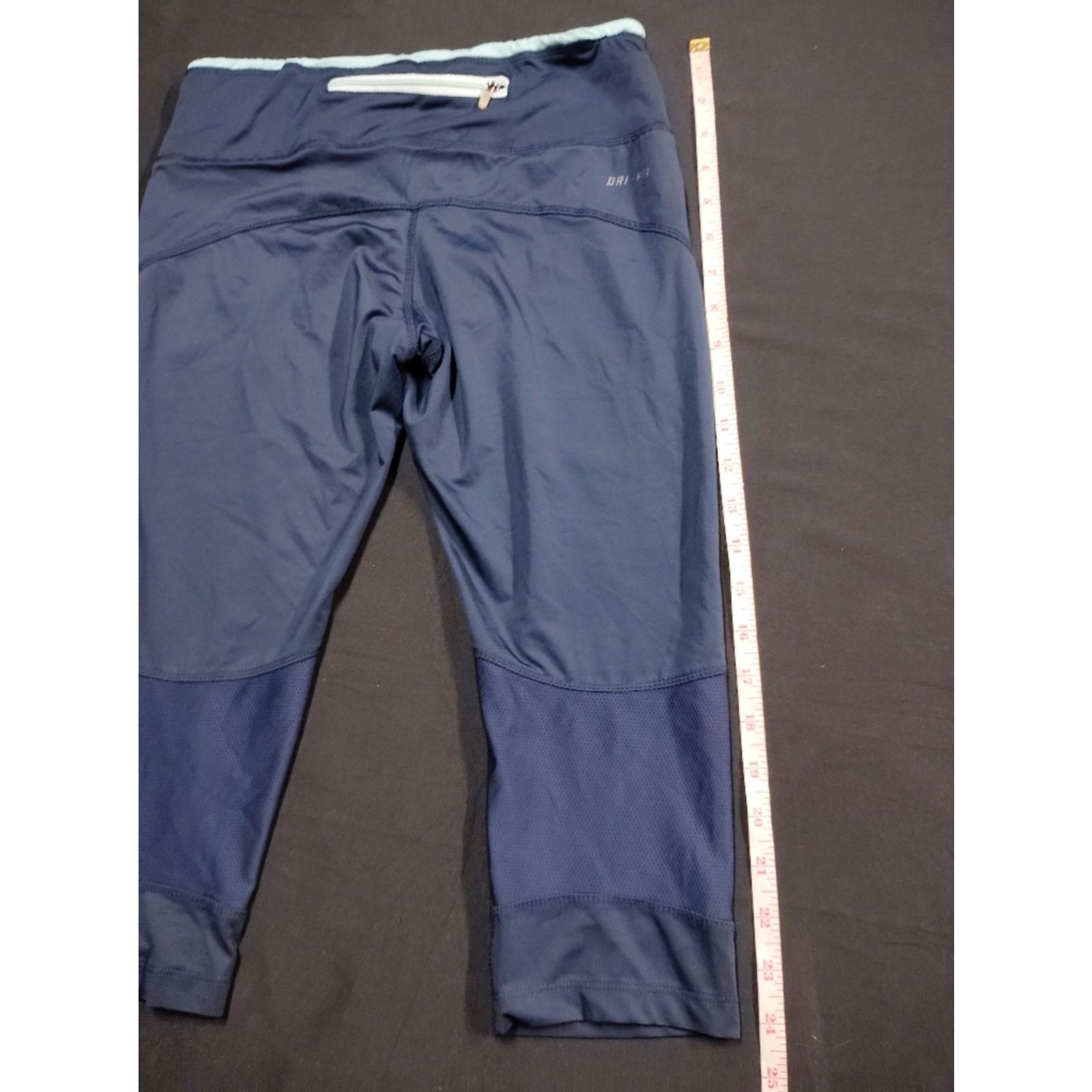 Nike Nike Navy Blue & Aqua Athletic Capris with Light Blue Swoosh Size 26" / US 2 / IT 38 - 6 Thumbnail