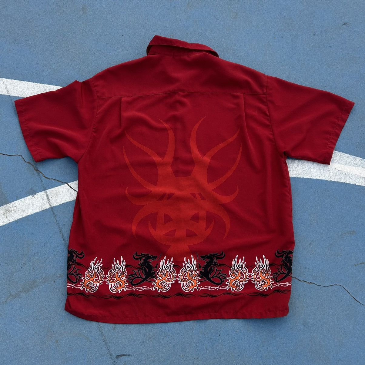 Other XG Tribal Fire Dragon Button Up Size US L / EU 52-54 / 3 - 3 Thumbnail