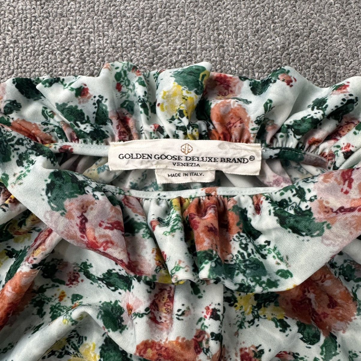 Golden Goose Golden Goose - GGDB - Ruffle Neck Floral Long Sleeve Size XS / US 0-2 / IT 36-38 - 8 Thumbnail
