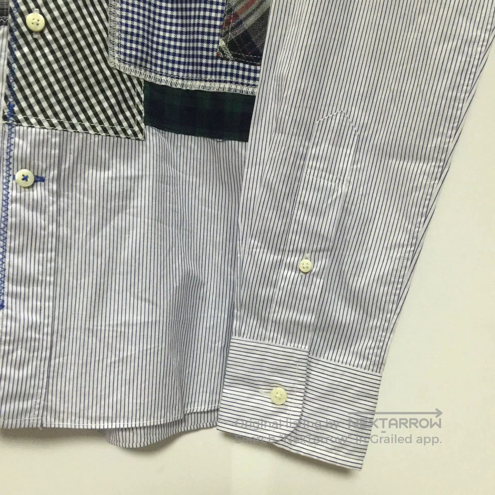 Comme des Garcons Homme Plus Comme des Garçons Patchwork Stripe Shirt. Size US S / EU 44-46 / 1 - 4 Thumbnail