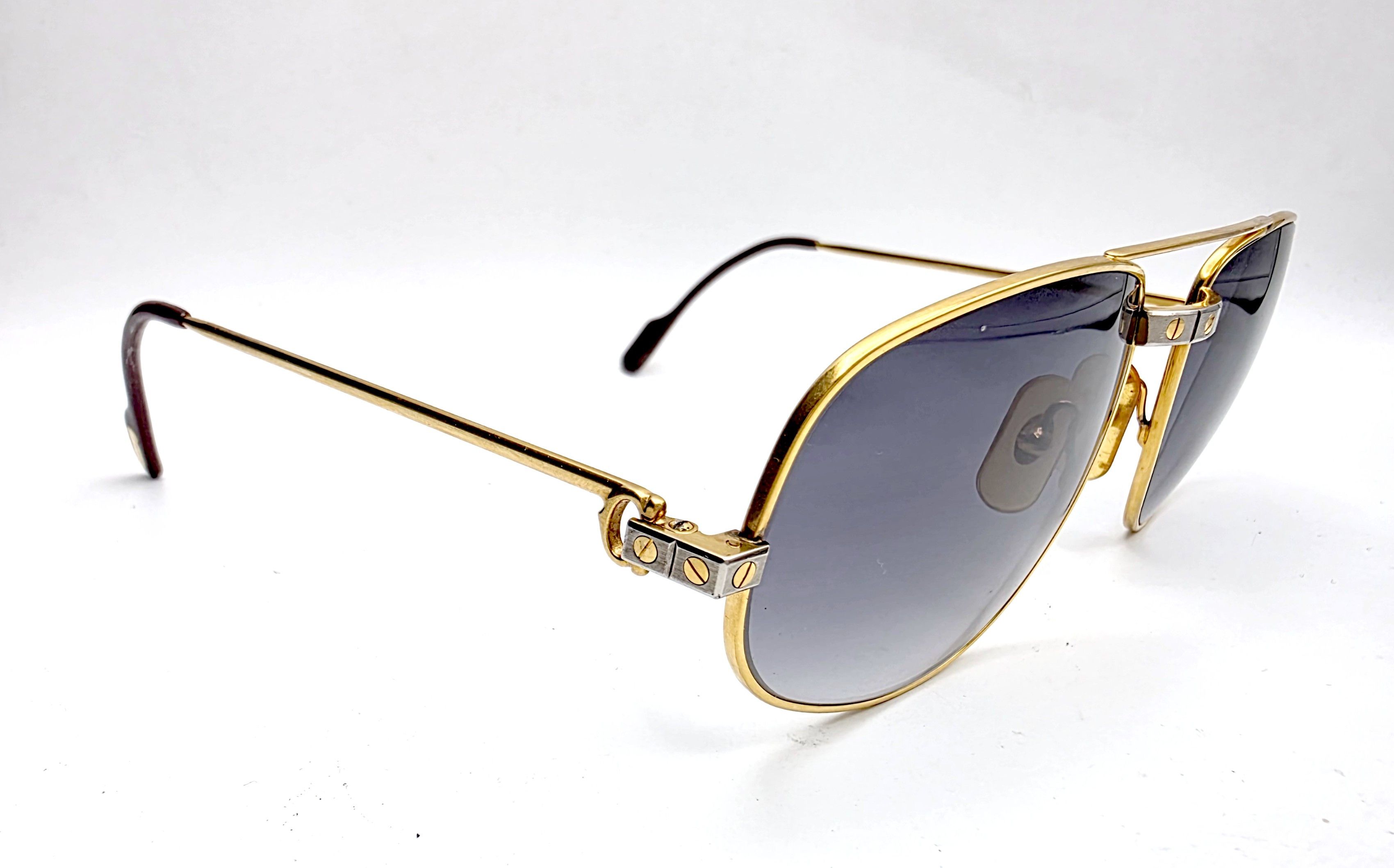 Cartier 🔴 Vintage Cartier Romance Santos Sunglasses Gold Plated Size ONE SIZE - 6 Thumbnail