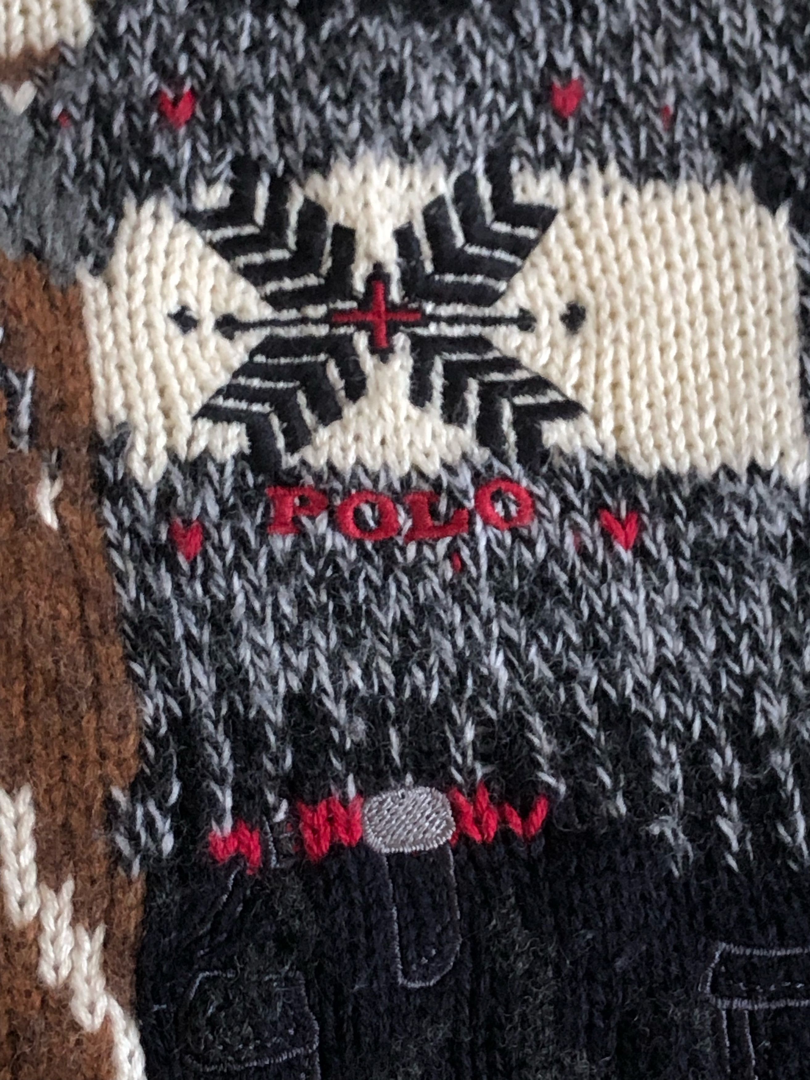 Polo Ralph Lauren RALPH LAUREN SLED POLO BEAR KNIT PULLOVER Size US L / EU 52-54 / 3 - 5 Thumbnail