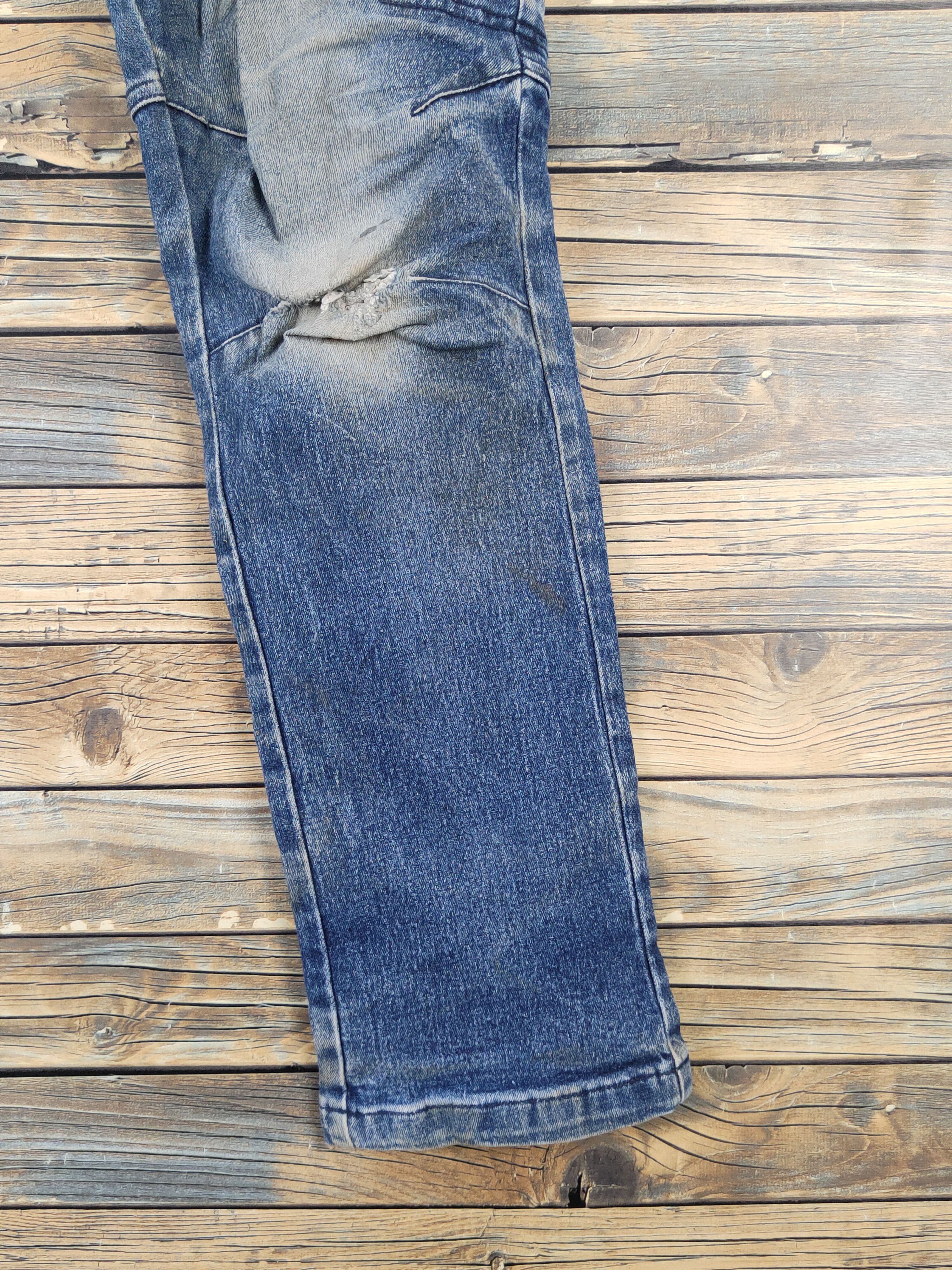 Japanese Brand FieldCore Distressed Ripped Soft denim Jeans #W1973 Size US 34 / EU 50 - 6 Thumbnail