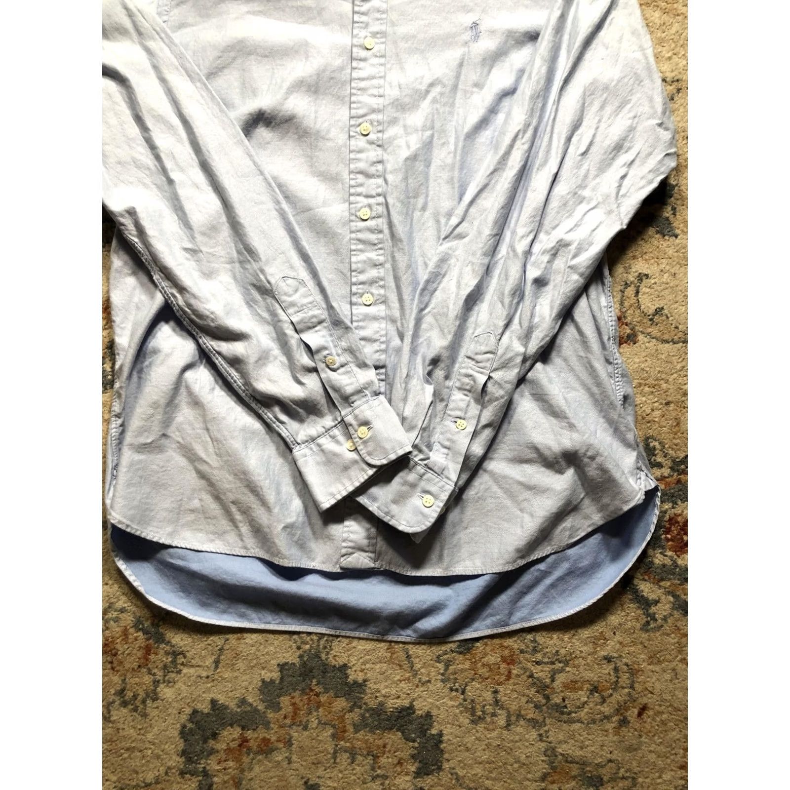 Polo Ralph Lauren VINTAGE Polo Ralph Lauren Shirt Mens 16.5 34/35 Light Blue Long Sleeve Button Down Pony Size US XL / EU 56 / 4 - 5 Thumbnail