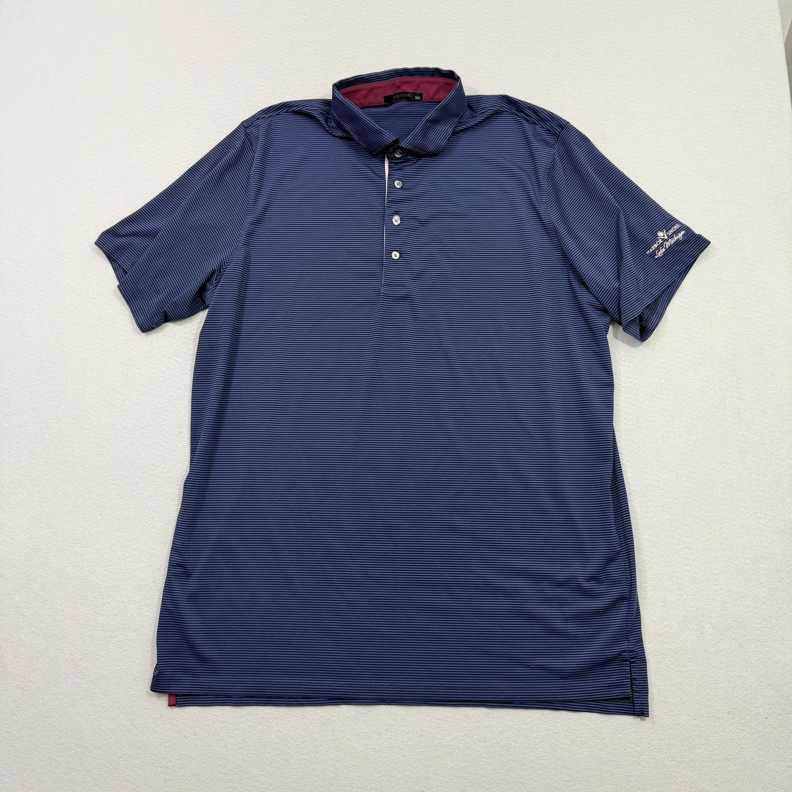 Other Greyson Polo Shirt Men's 2XL Blue Black Striped Collared Size US XXL / EU 58 / 5 - 1 Thumbnail