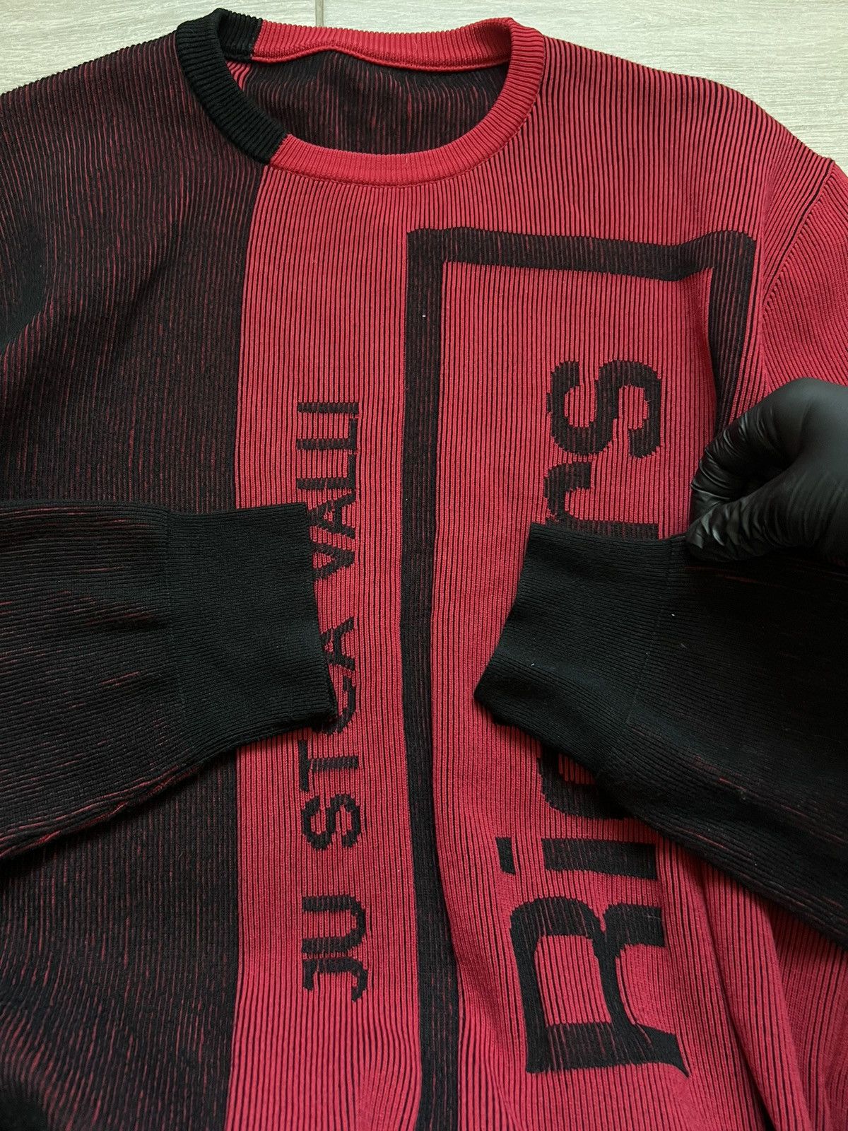 Just Cavalli Just Cavalli Sweatshirt Knit Rare Big Logo 3D red/black Size US XL / EU 56 / 4 - 14 Thumbnail