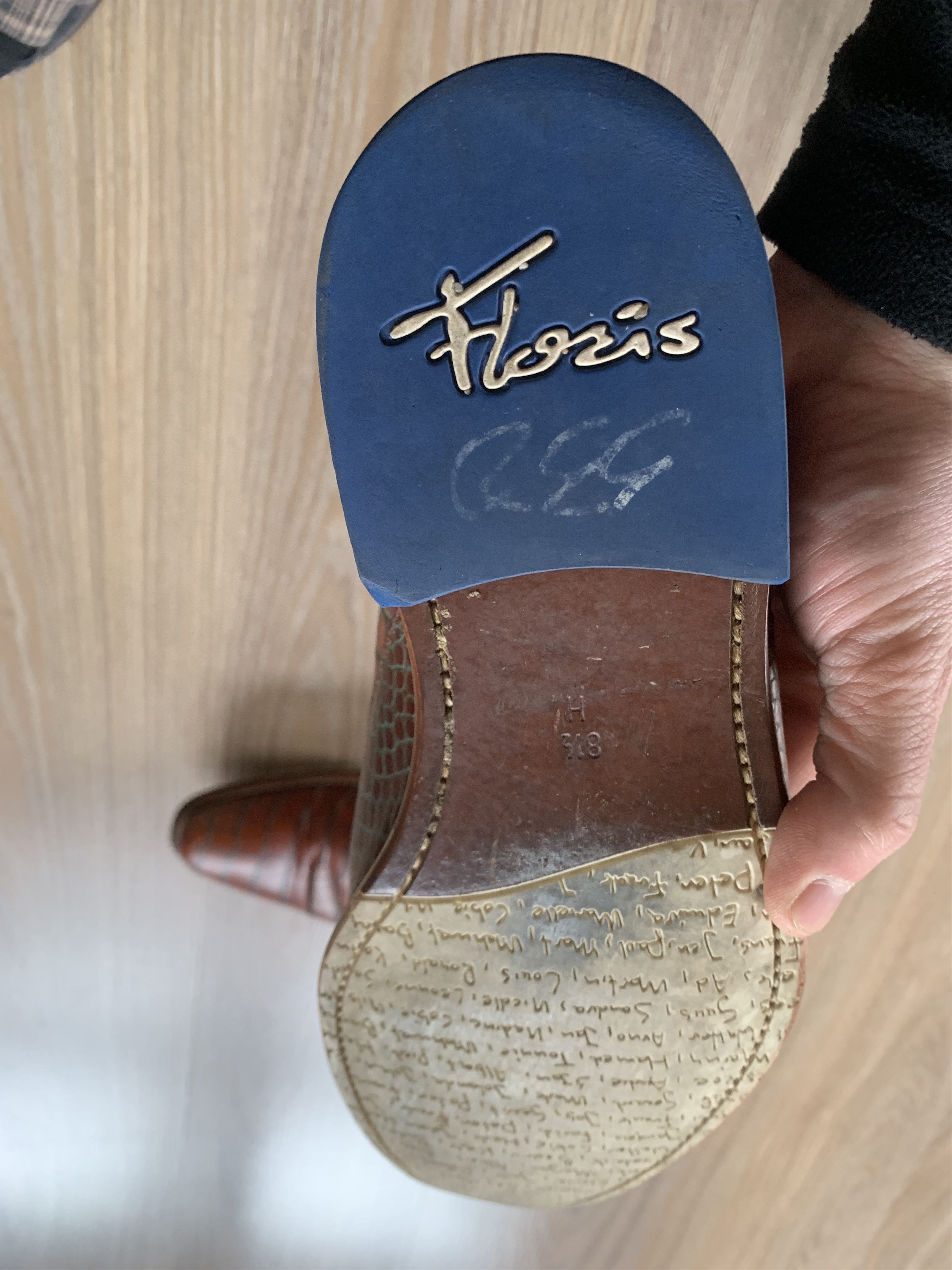 Floris van Bommel Floris Van Bommel Croc Embossed Leather Derby Shoes Size US 8.5 / EU 41-42 - 9 Thumbnail
