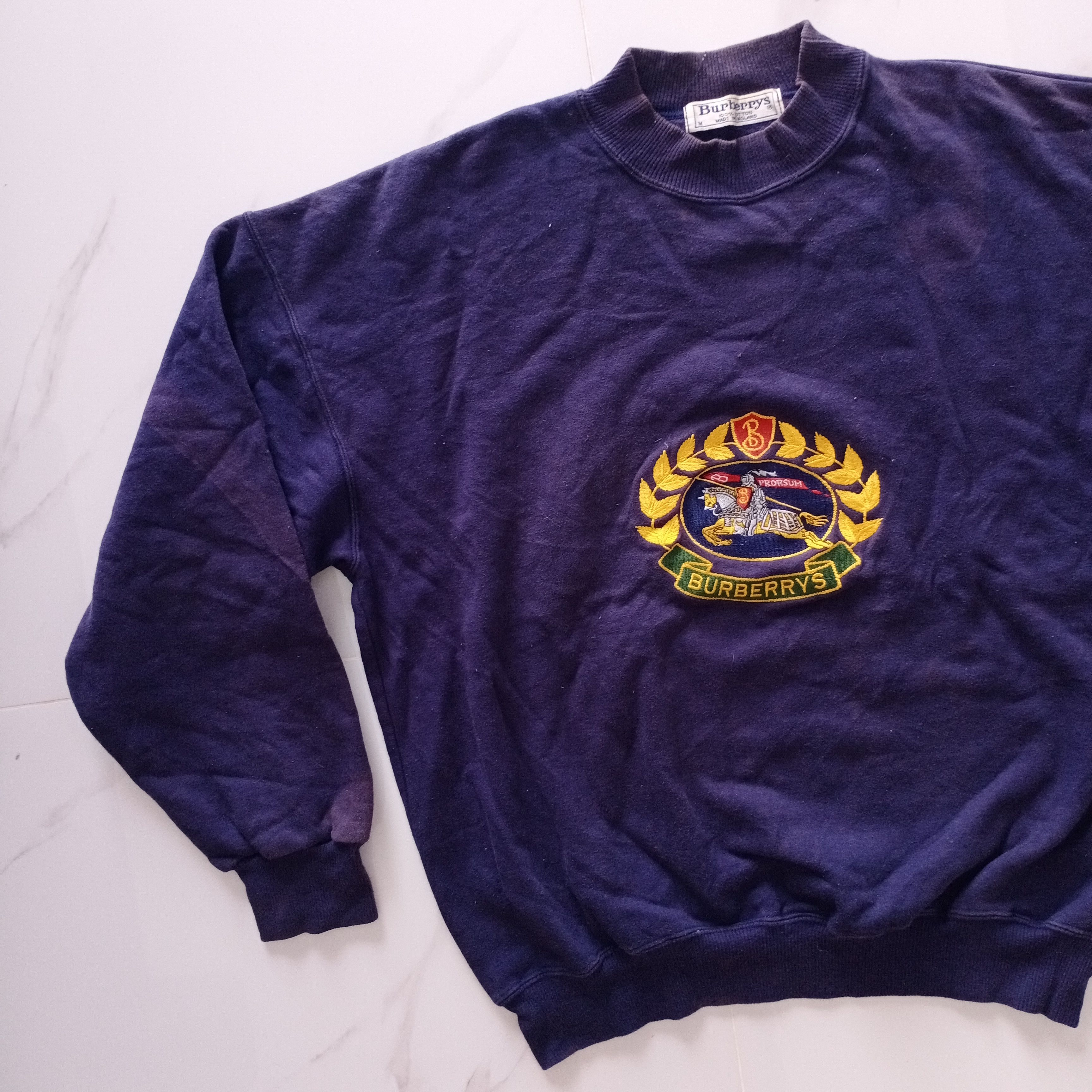 Burberry Vintage 80s 90s Burberrys Prorsum Embroidered Logo England Size US M / EU 48-50 / 2 - 2 Thumbnail