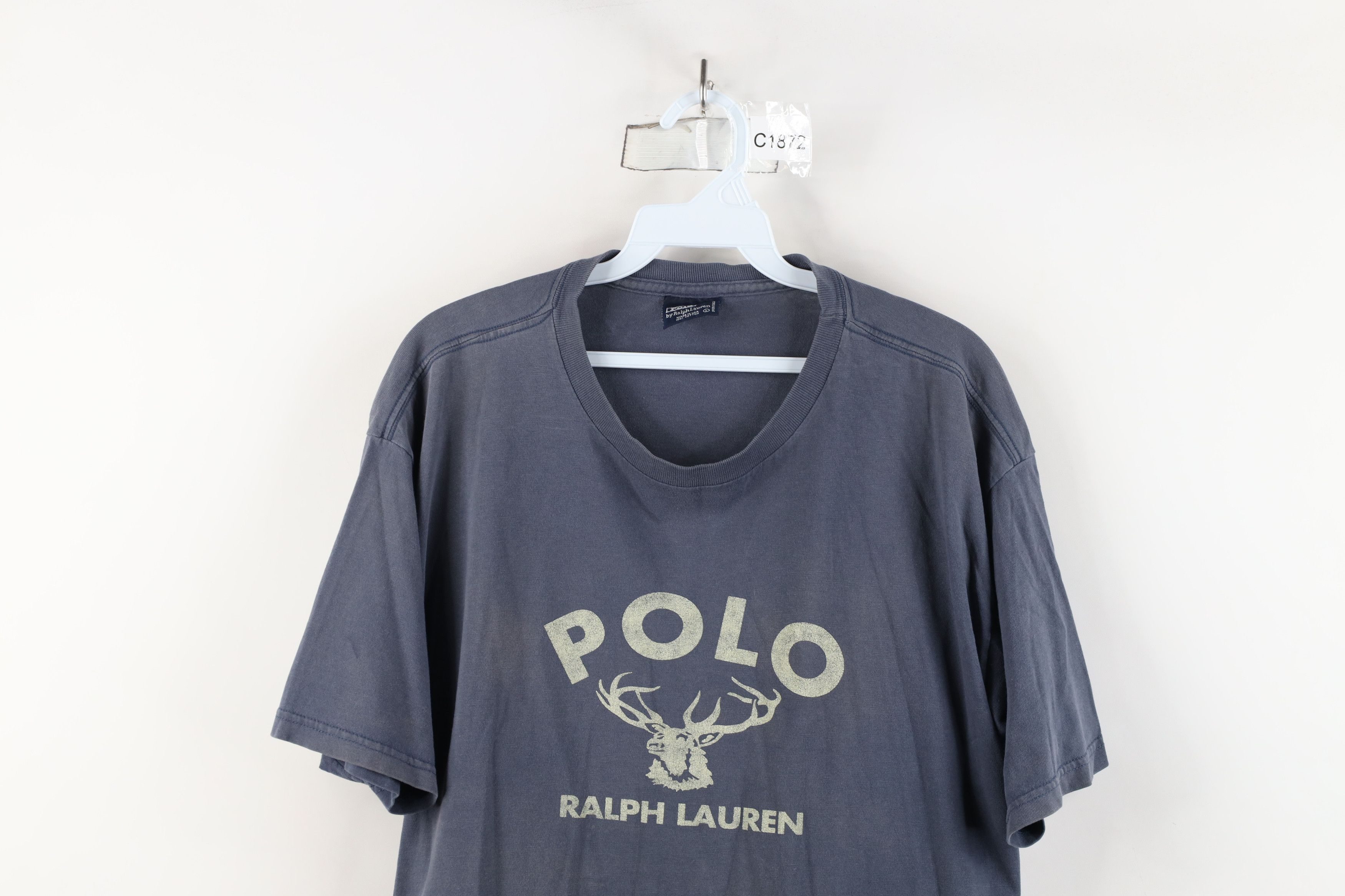 Ralph Lauren × Vintage Vintage 90s Ralph Lauren Sportsman Elk T-Shirt Blue USA Size US L / EU 52-54 / 3 - 2 Thumbnail