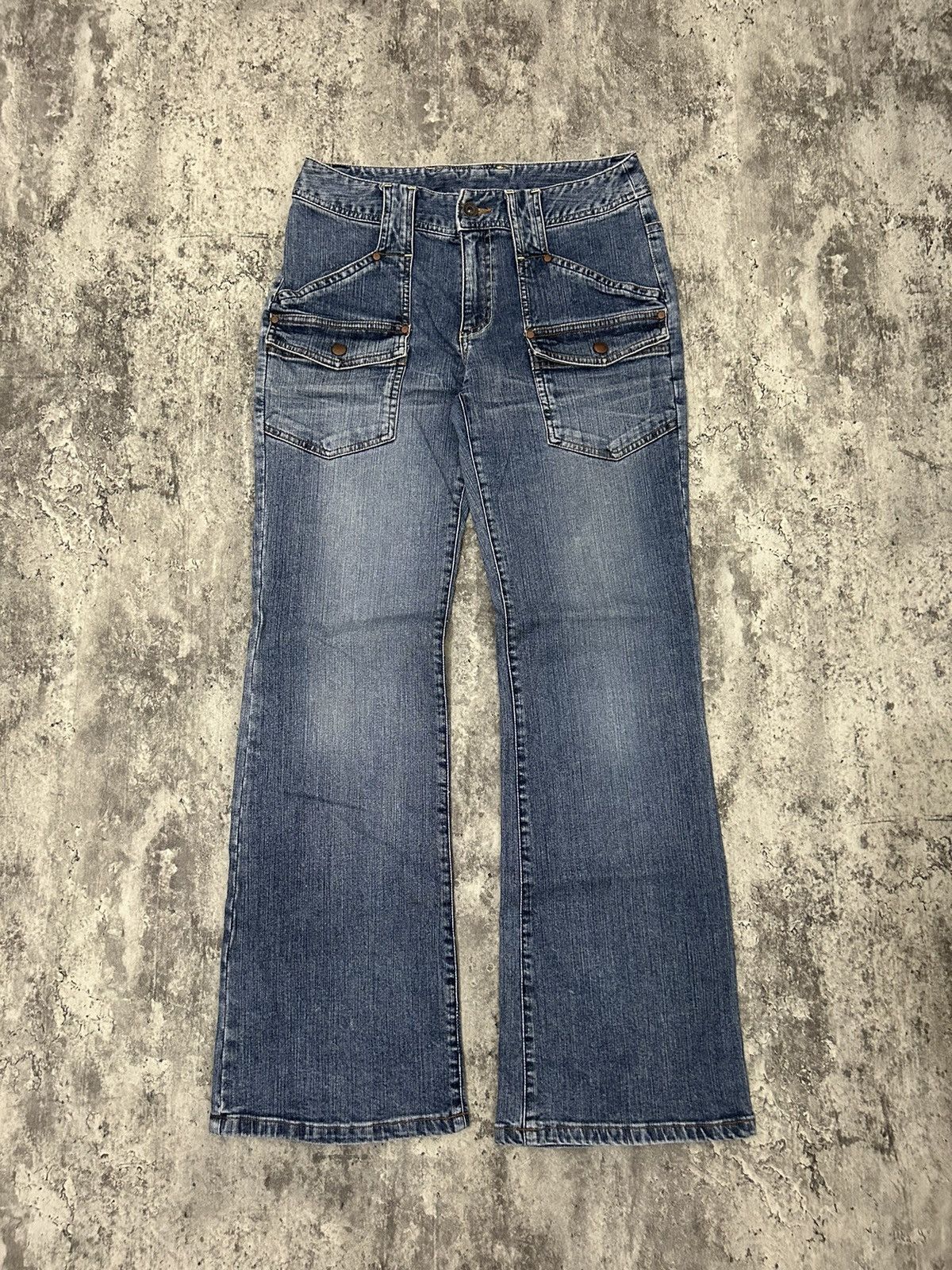 If Six Was Nine × Japanese Brand × Le Grande Bleu (L.G.B.) Vintage Alpha Cubic Pocket Flare Jeans Size US 28 / EU 44 - 1 Thumbnail