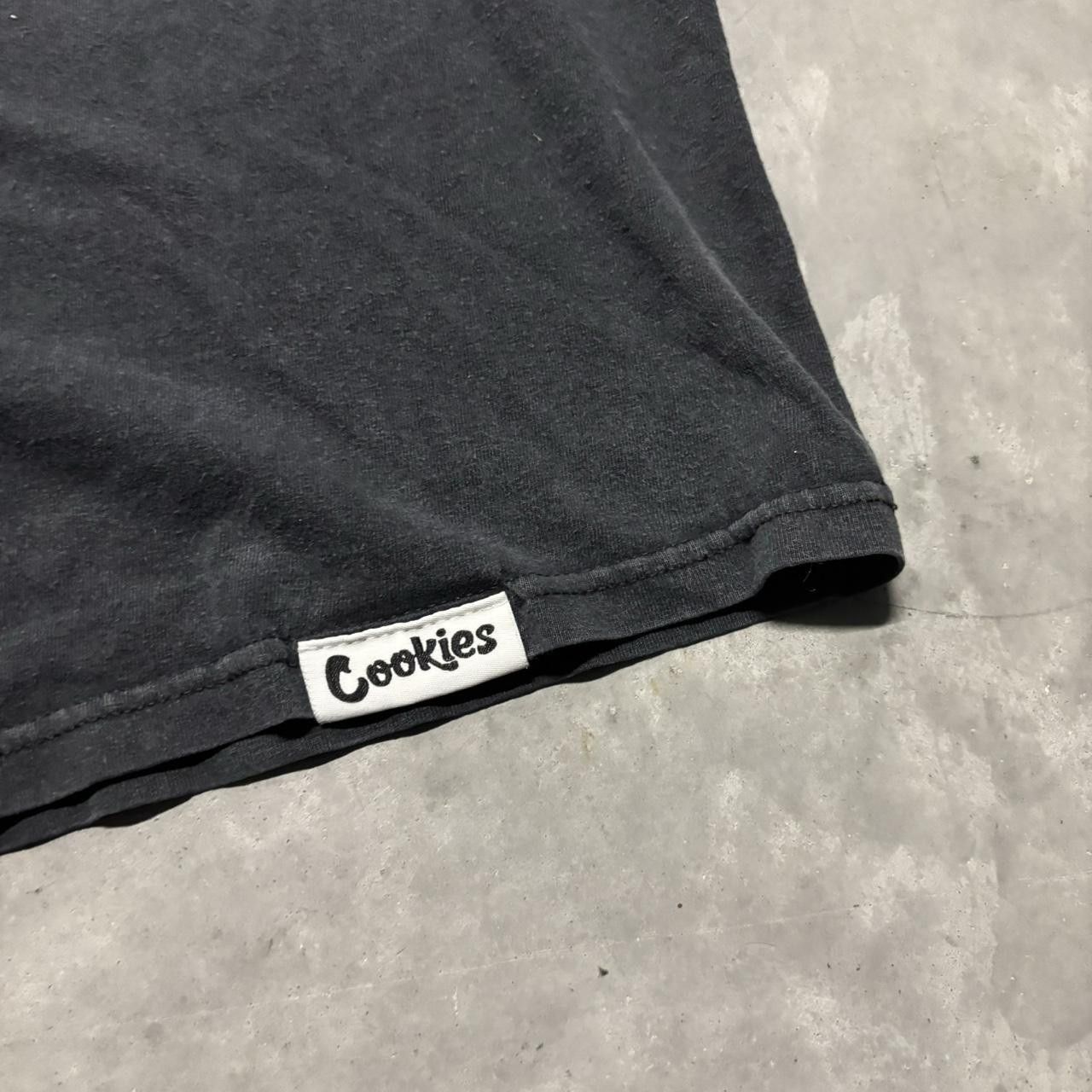 Japanese Brand × Vintage Crazy Vintage Y2K/2000s Faded Black Cookies Streetwear Skater Graphic Tee! Size US L / EU 52-54 / 3 - 3 Thumbnail