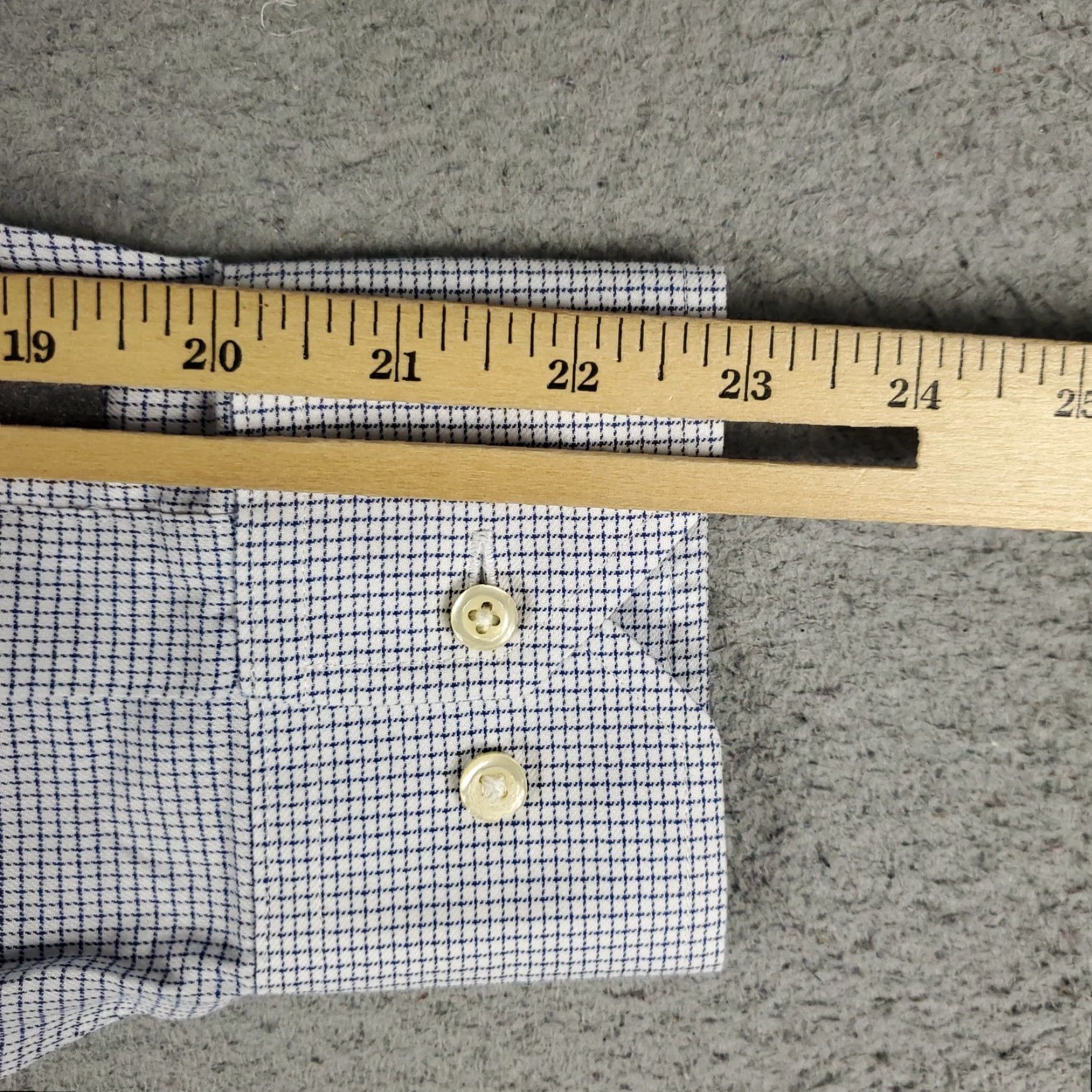 Brooks Brothers VINTAGE Brooks Brothers Dress Shirt Men 16.5 Blue Check Cotton Long Sleeve Business Casual Formal Size 42R - 6 Thumbnail