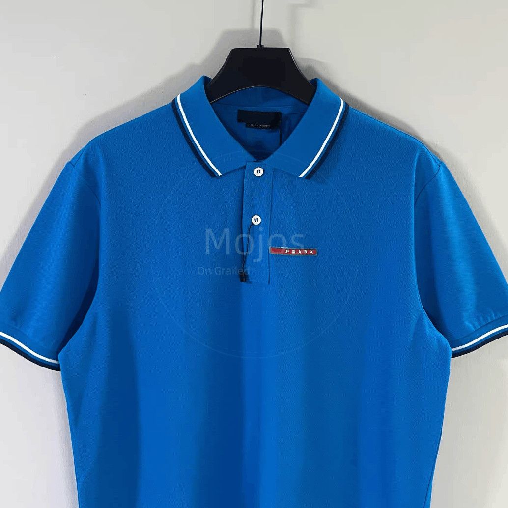 Prada Prada Logo Label White Line Polo-2508 Size US XXL / EU 58 / 5 - 3 Thumbnail