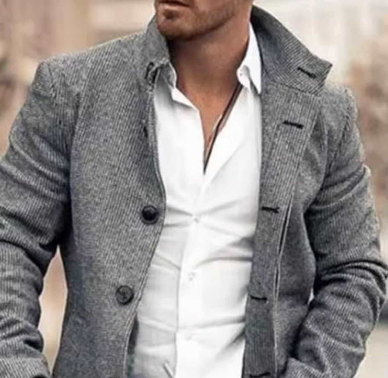 Japanese Brand Overcoat Styles Design Size US M / EU 48-50 / 2 - 2 Thumbnail