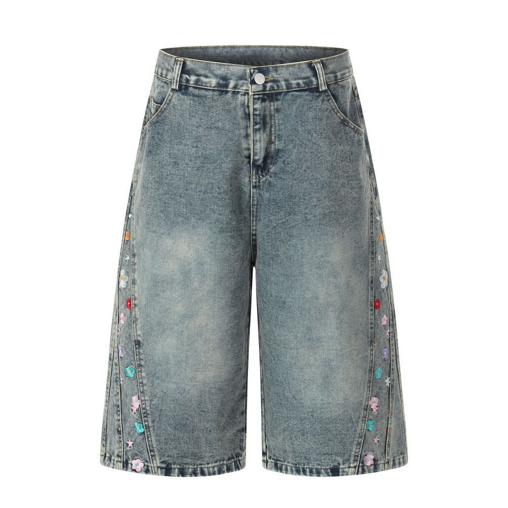 Vintage American retro washed distressed denim shorts Size US 32 / EU 48 - 1 Thumbnail